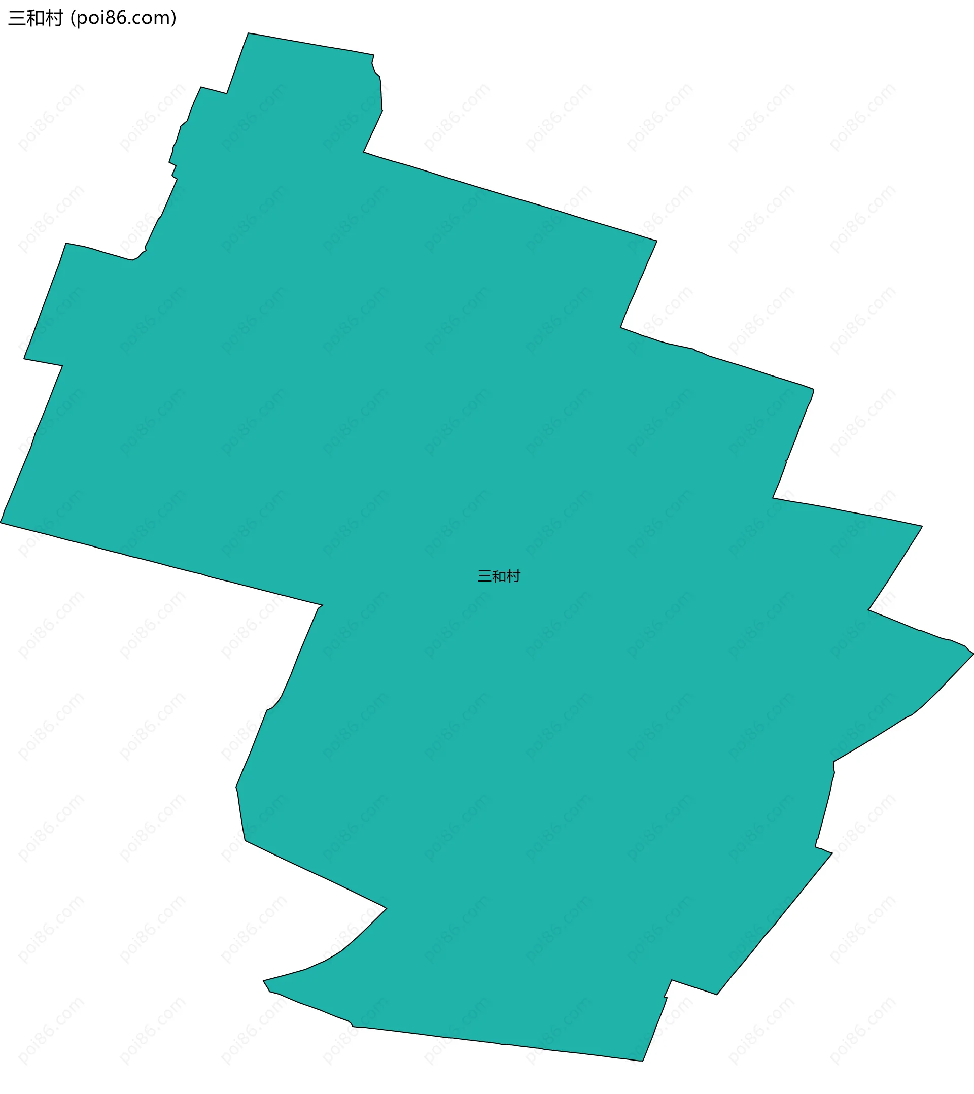 三和村边界地图