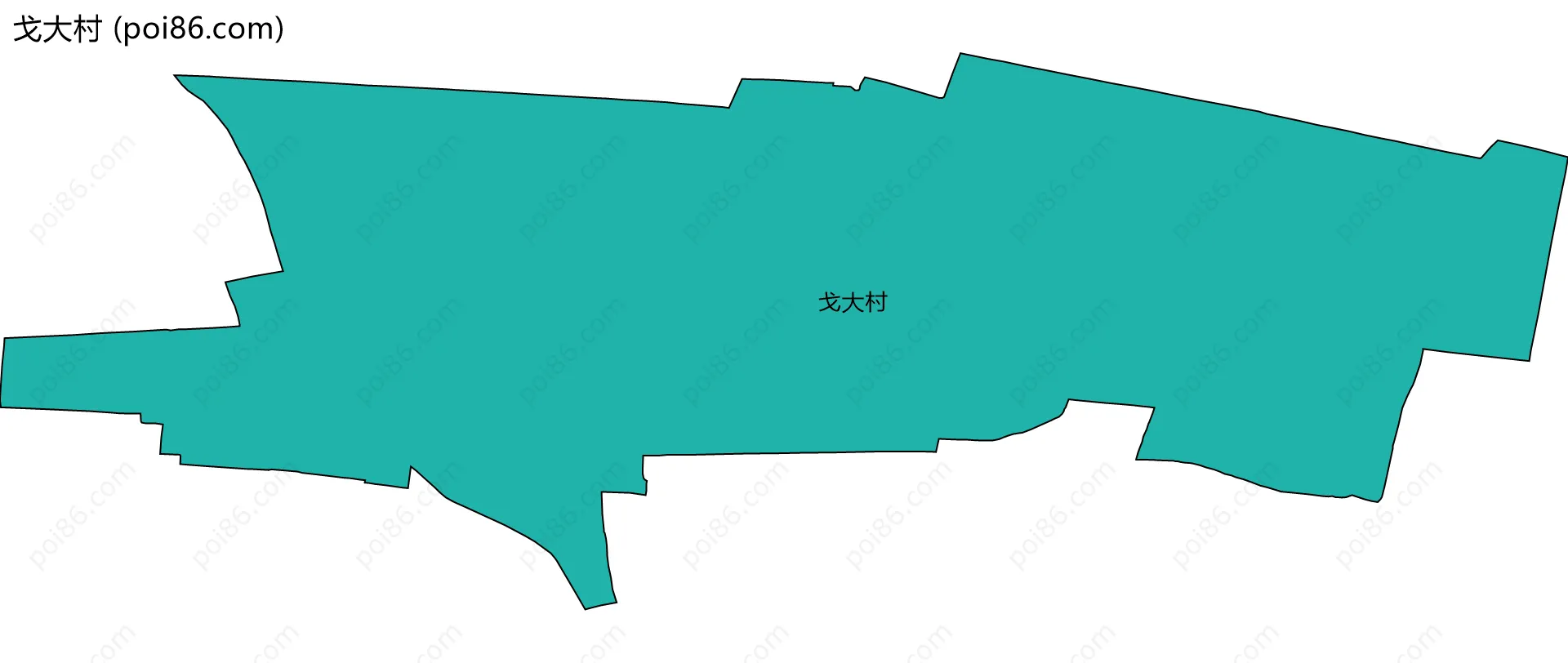 戈大村边界地图
