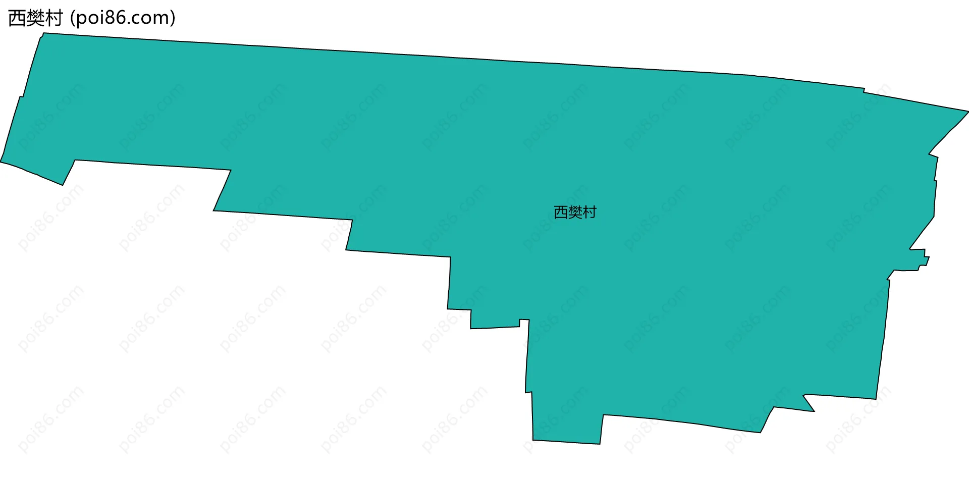 西樊村边界地图