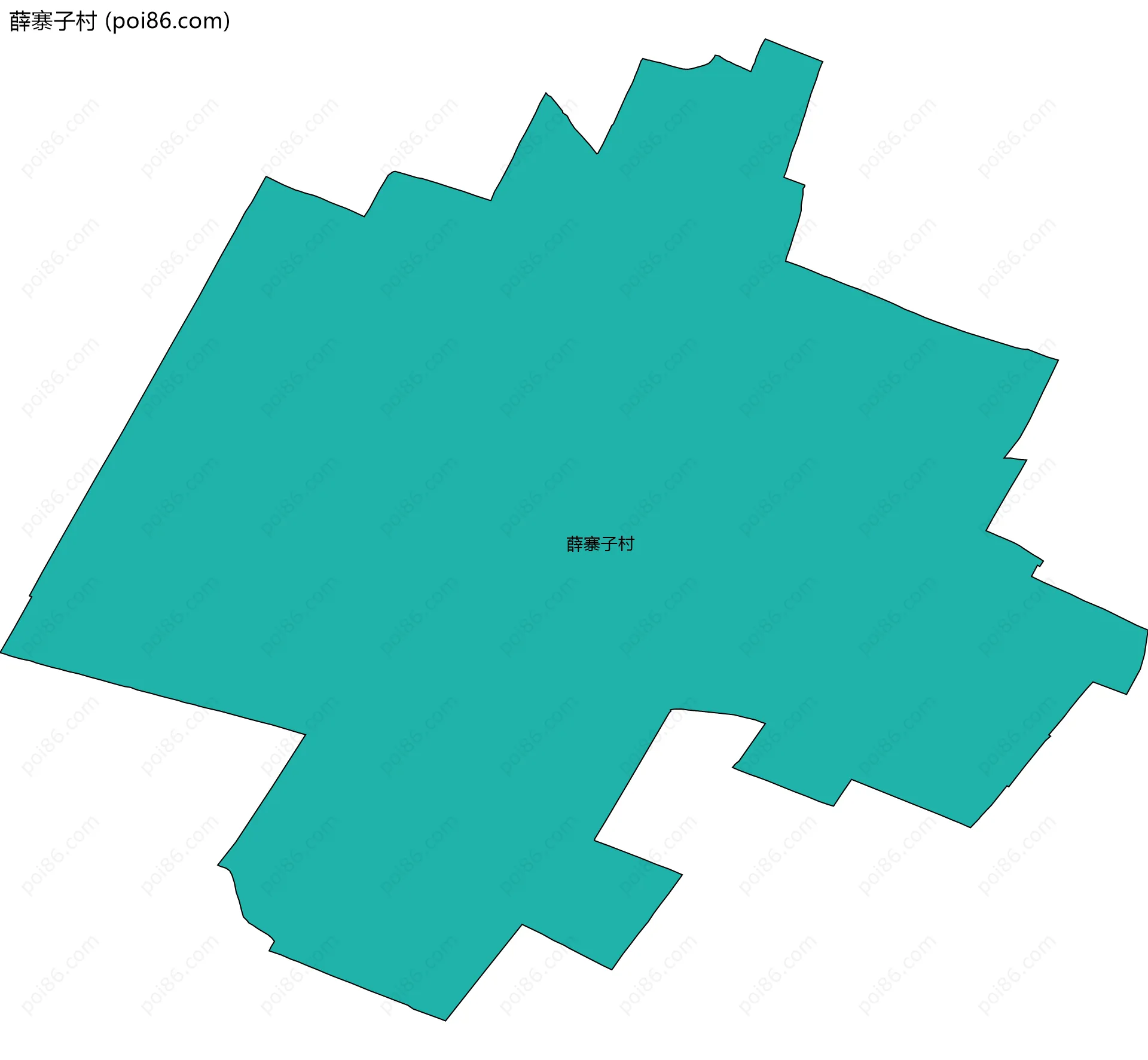 薛寨子村边界地图
