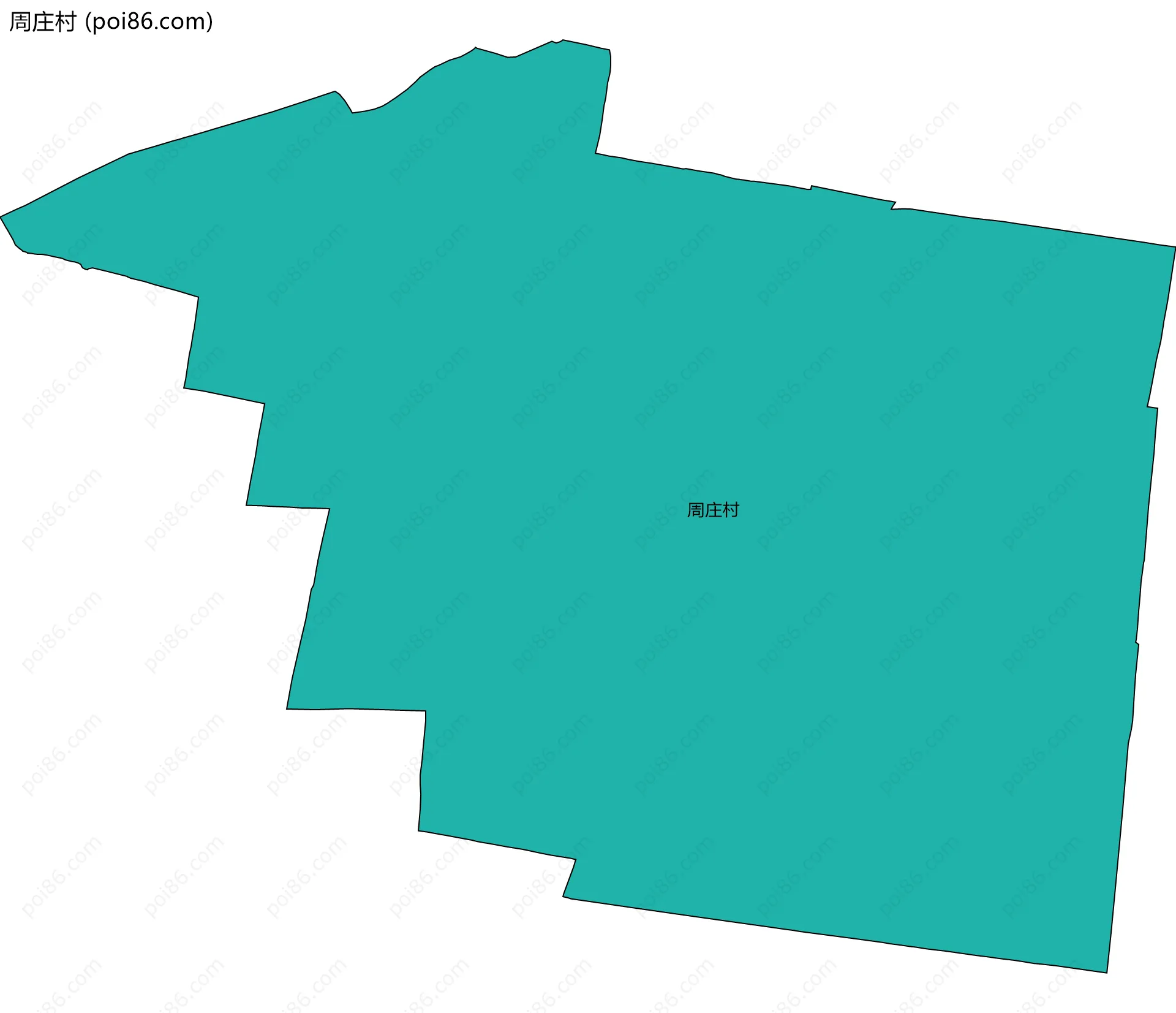 周庄村边界地图