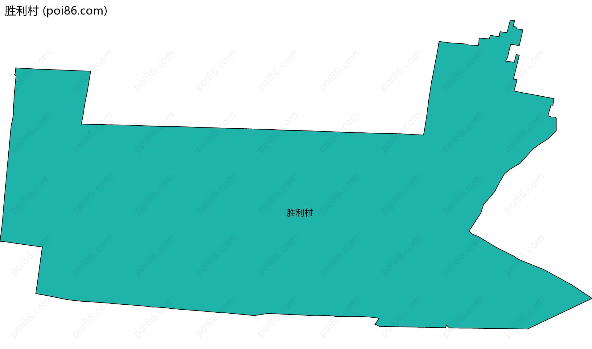 胜利村边界地图