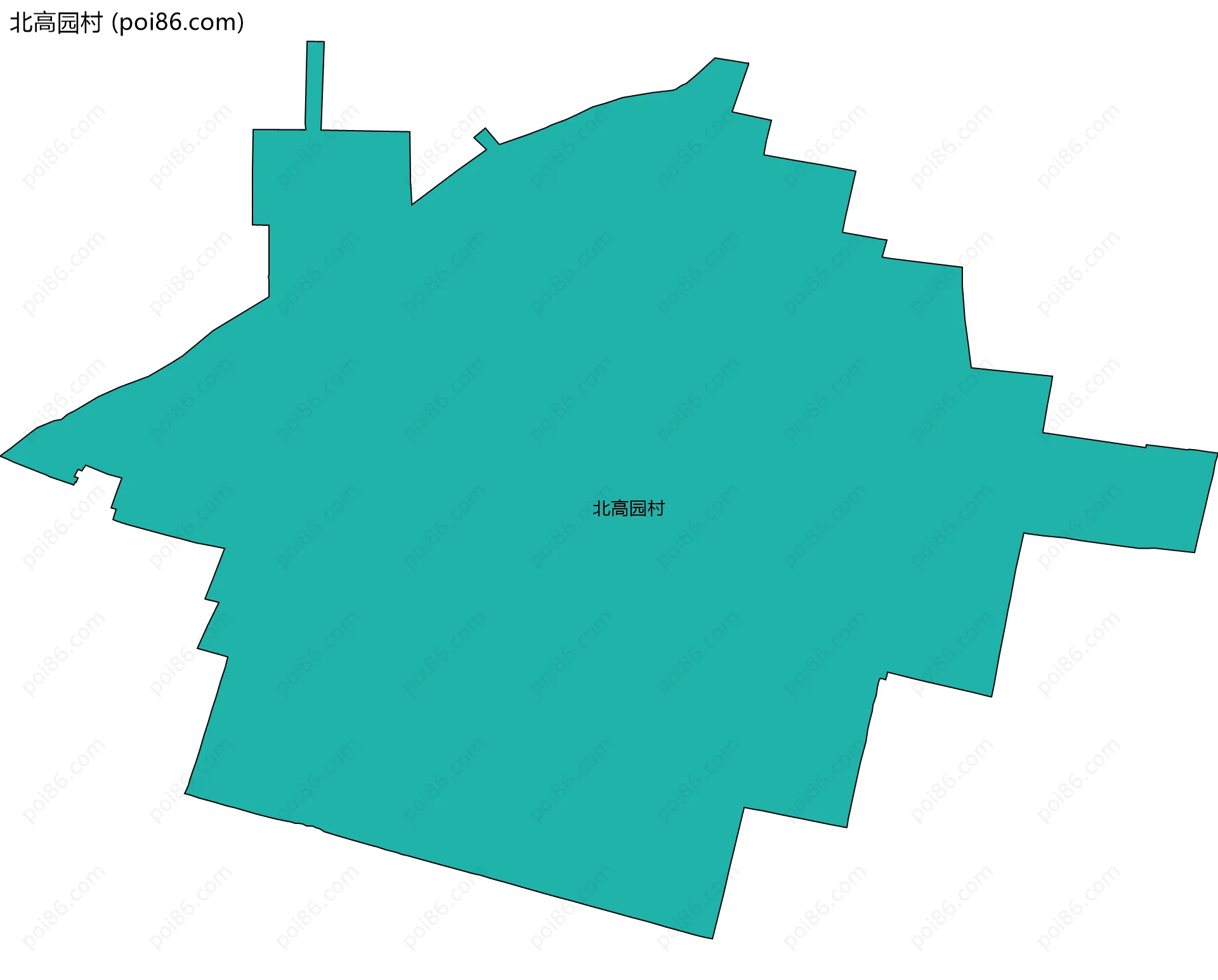北高园村边界地图