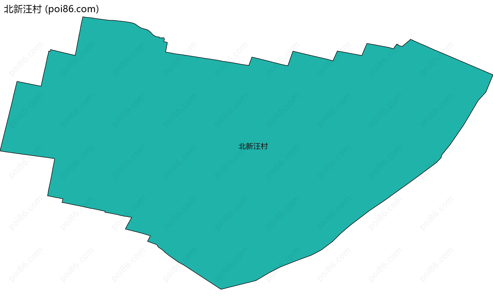 北新汪村边界地图