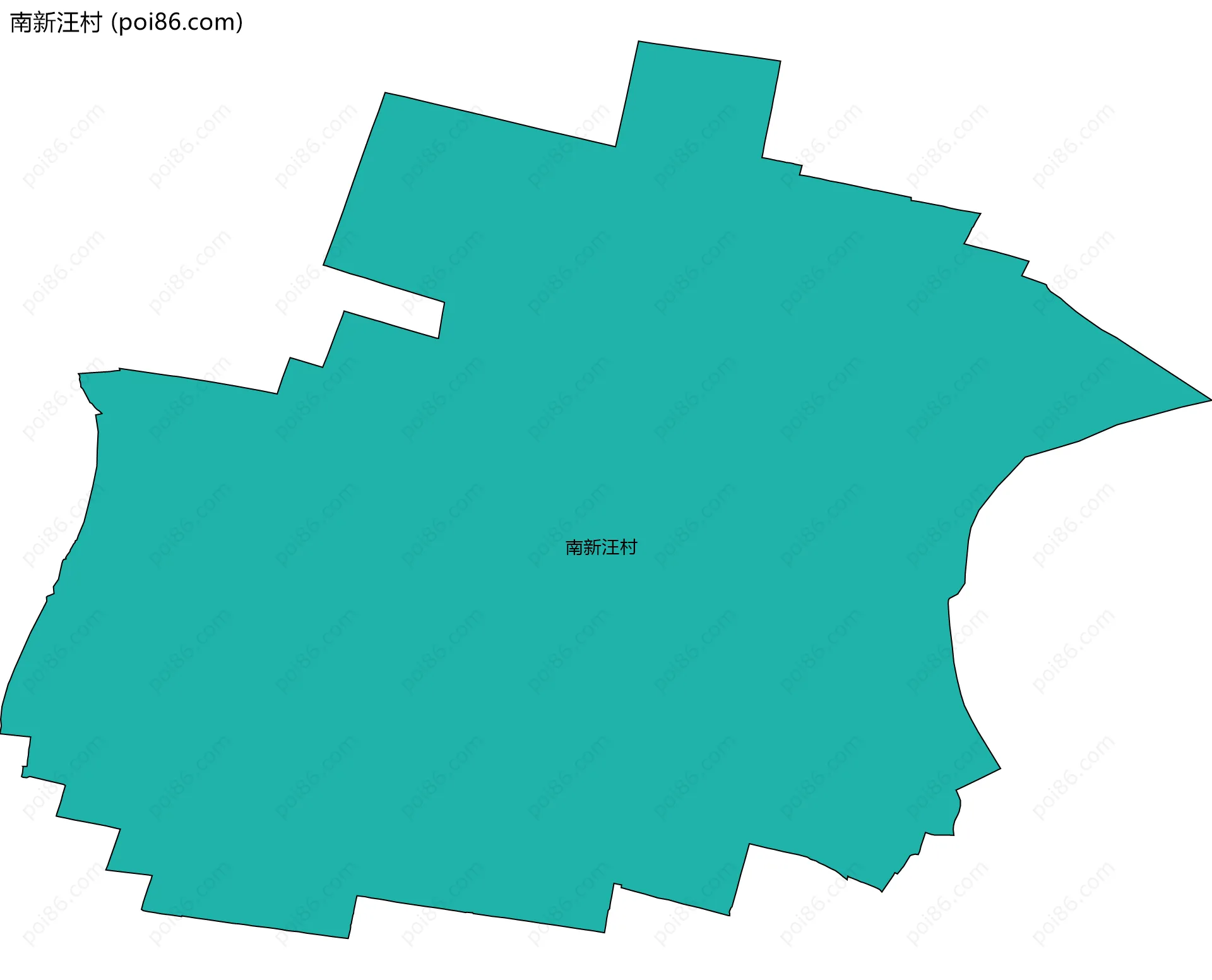 南新汪村边界地图