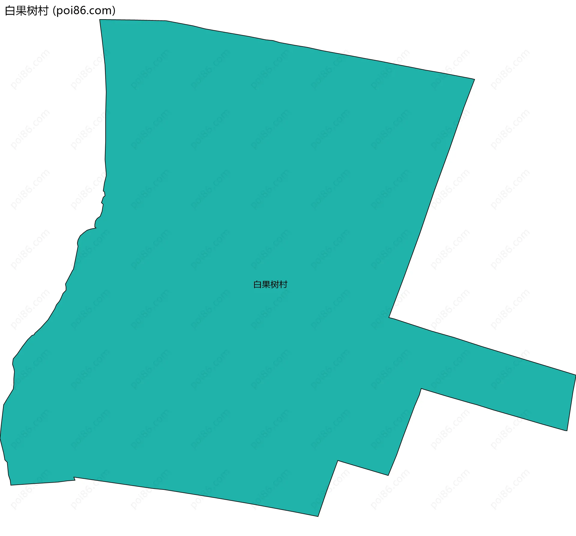 白果树村边界地图