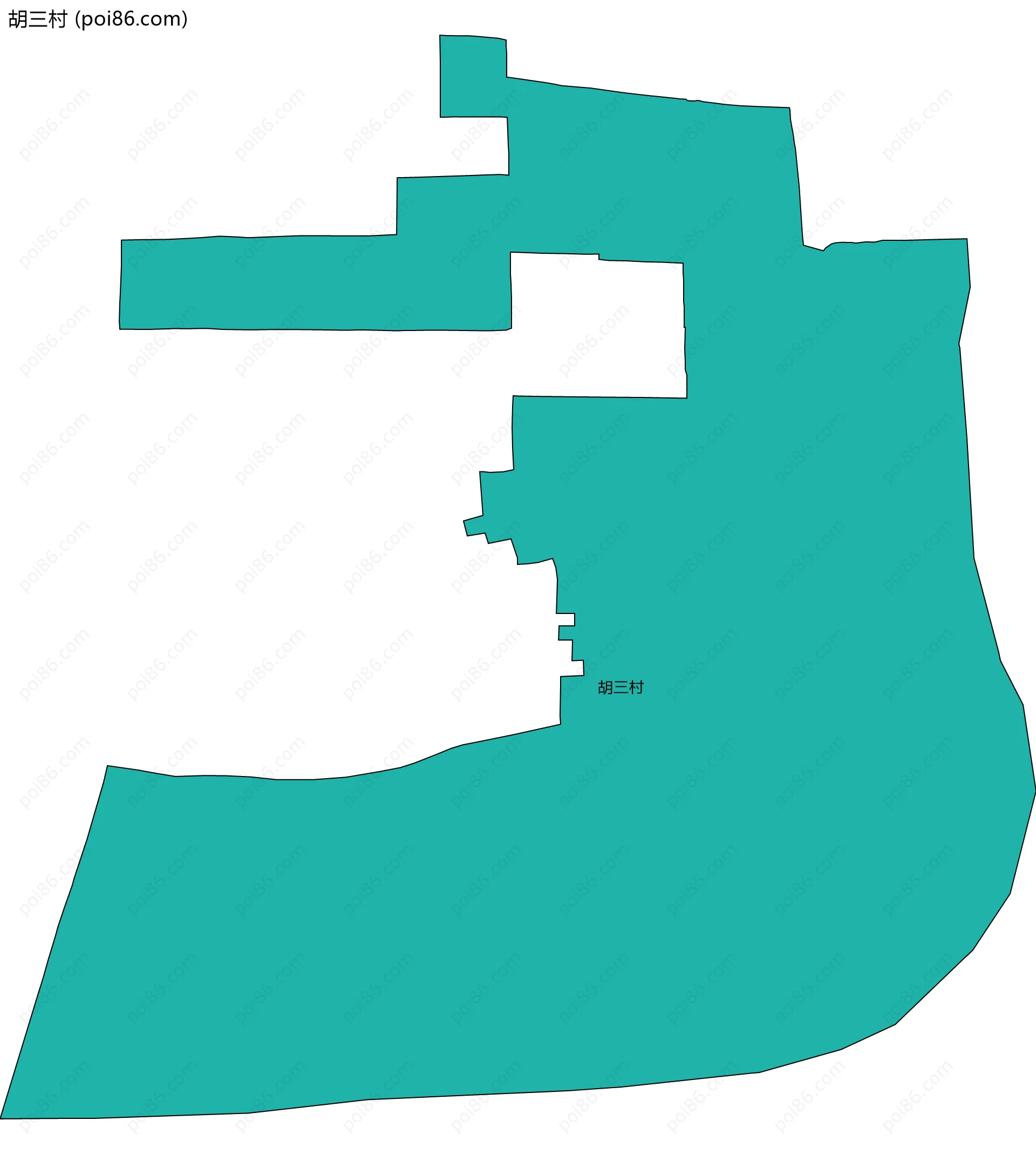 胡三村边界地图