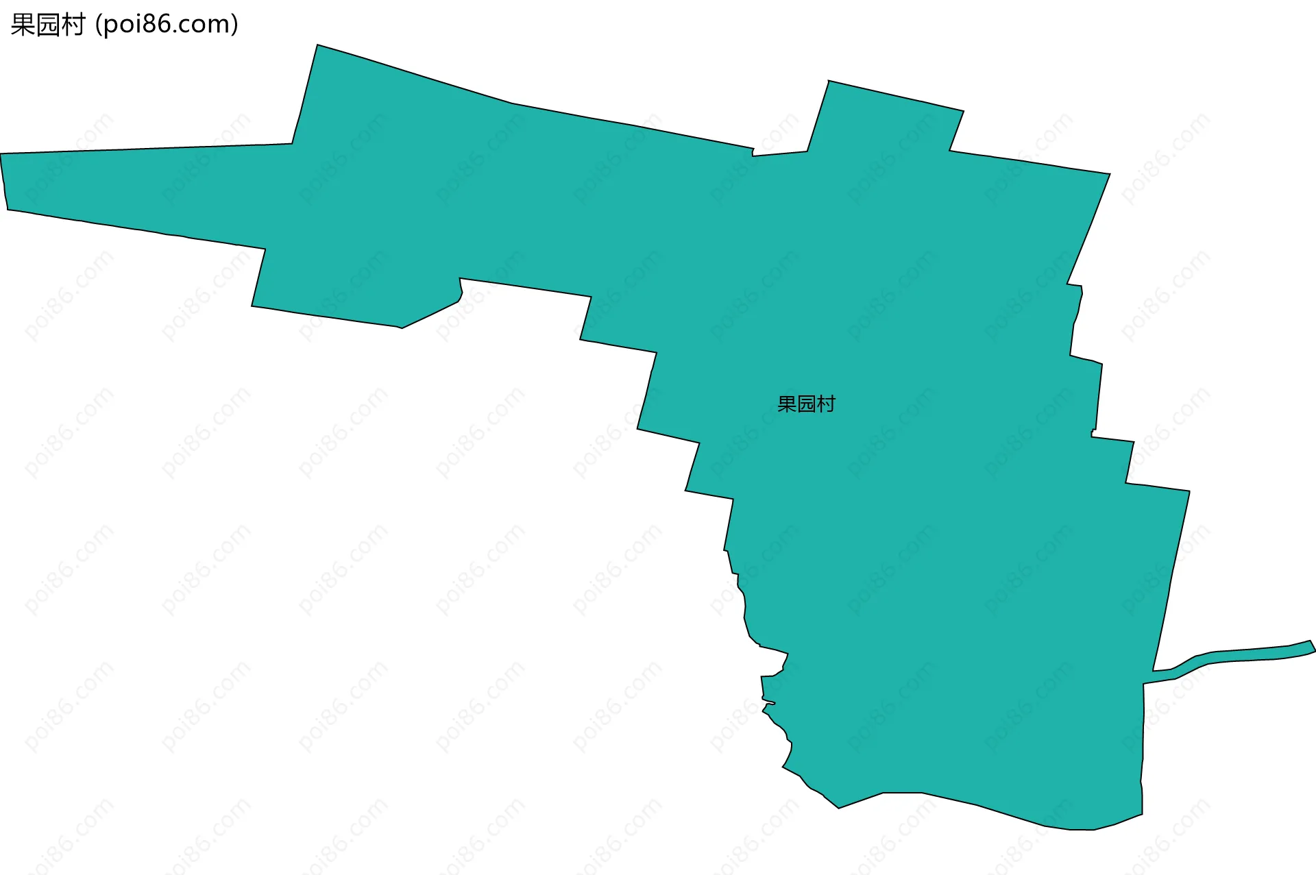 果园村边界地图