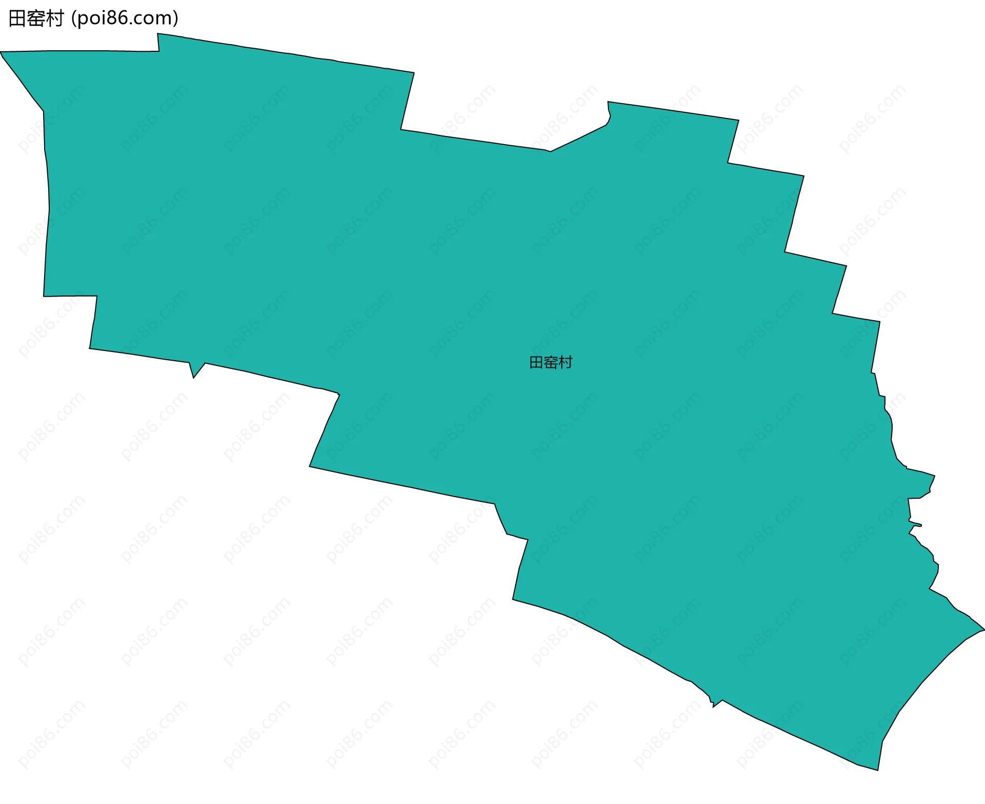 田窑村边界地图
