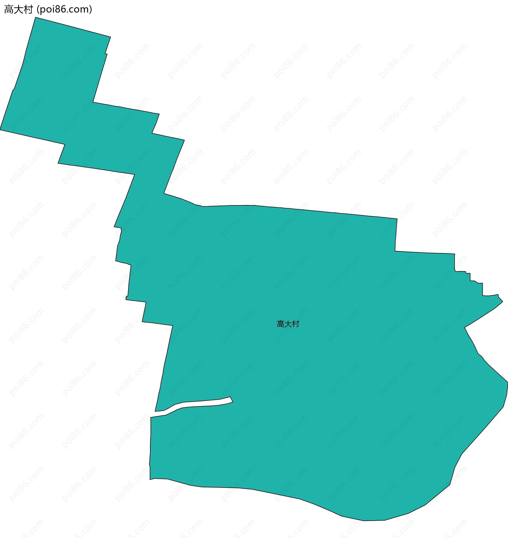 高大村边界地图