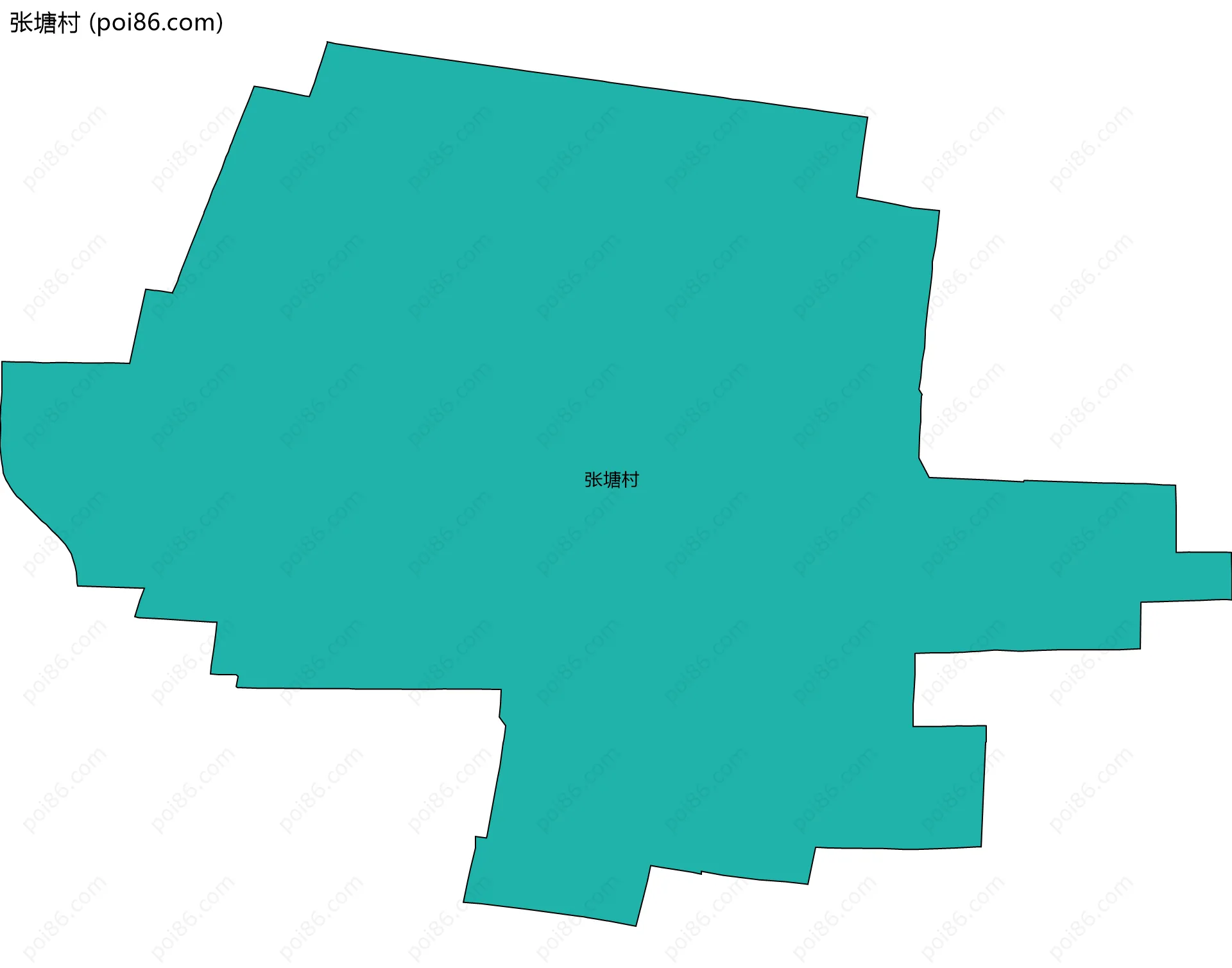 张塘村边界地图
