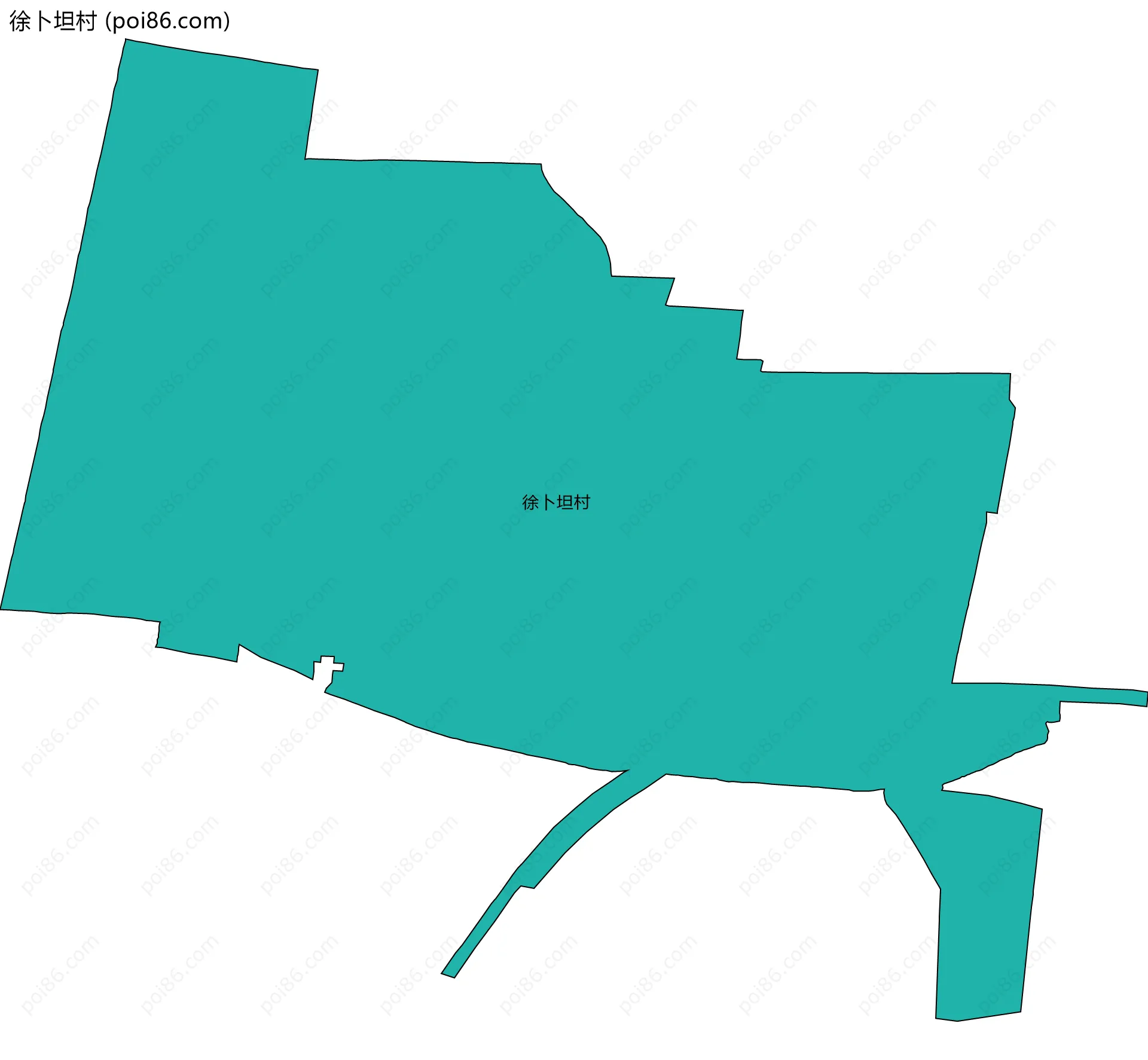 徐卜坦村边界地图