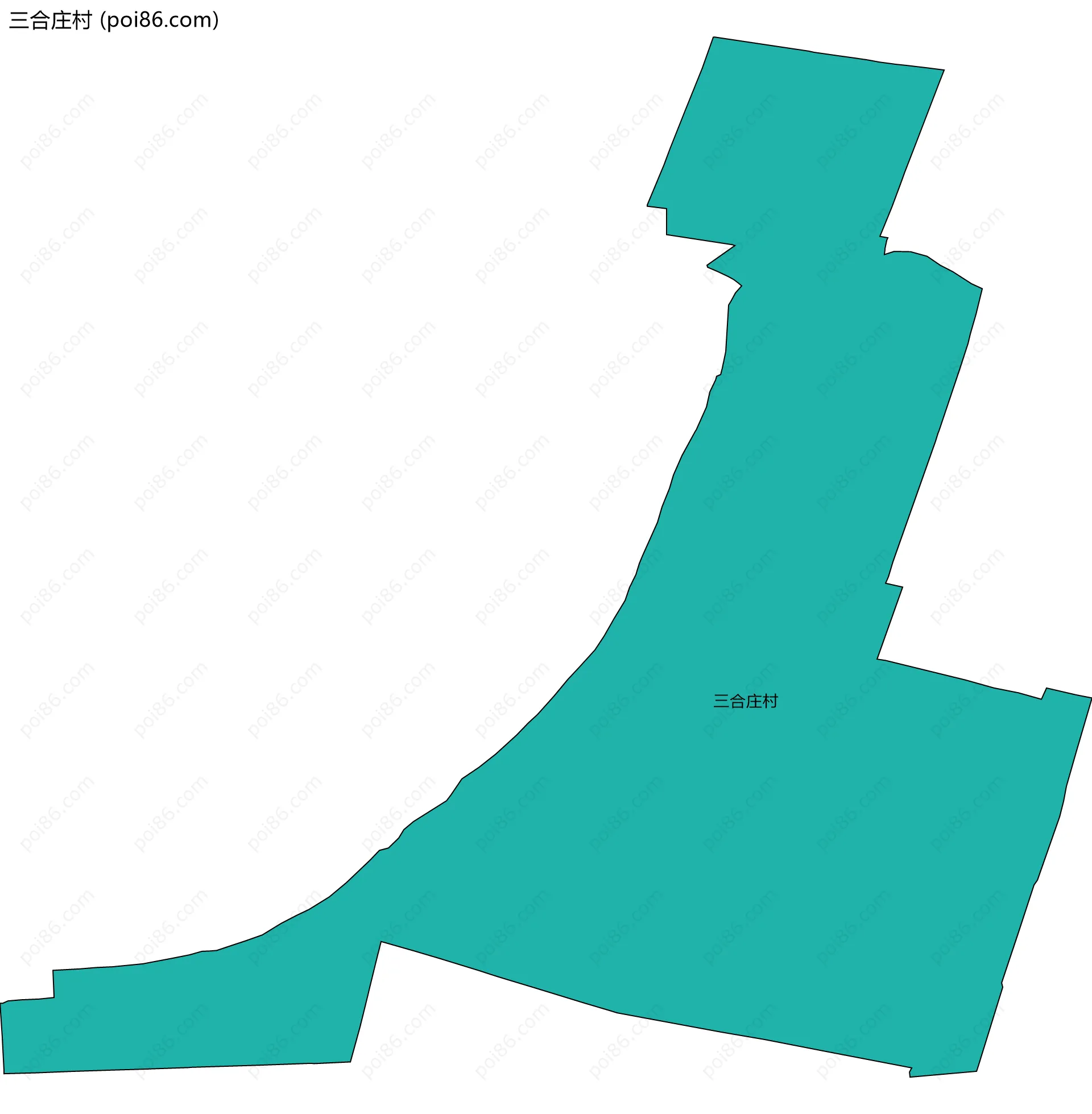 三合庄村边界地图