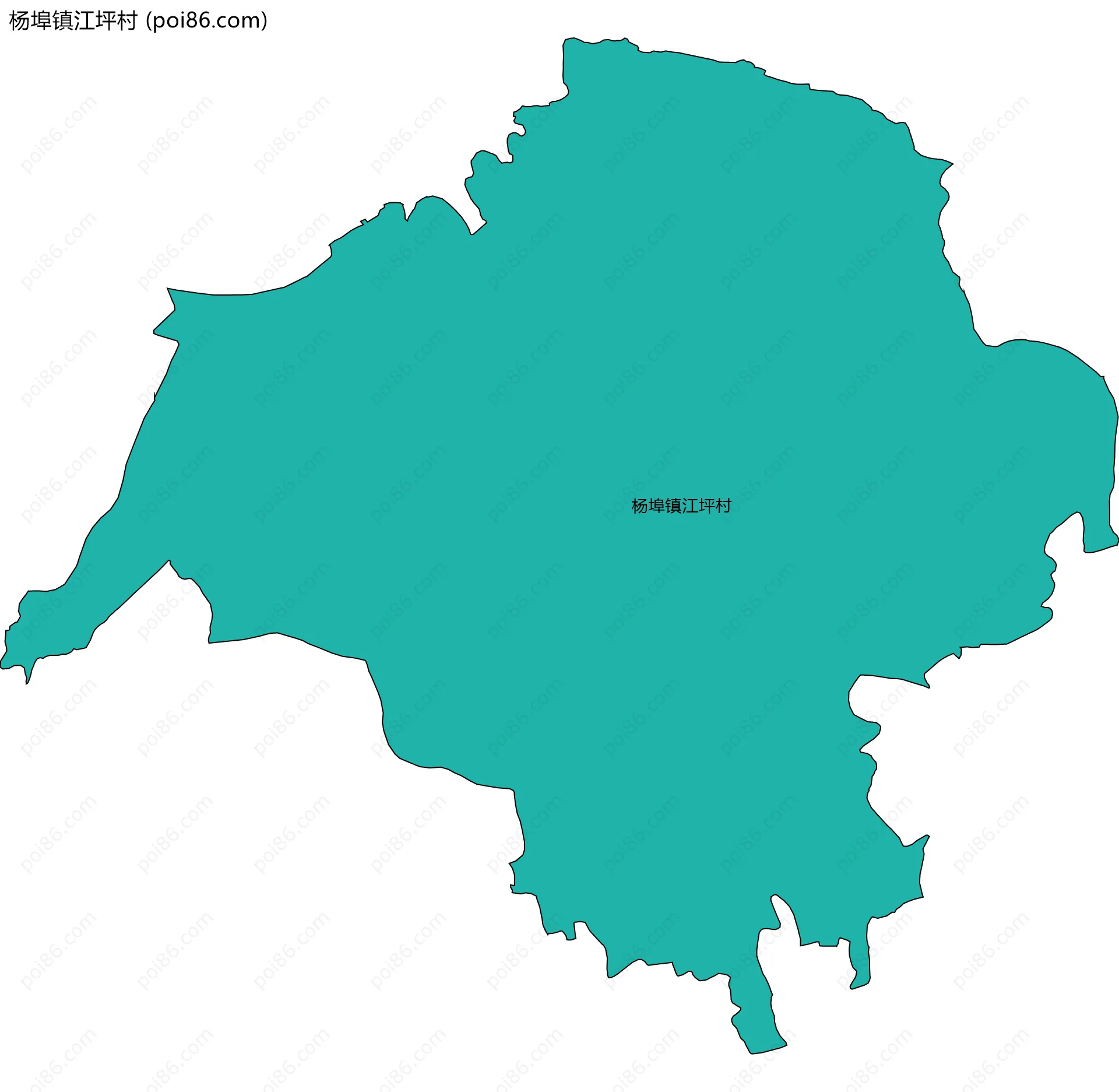 杨埠镇江坪村边界地图