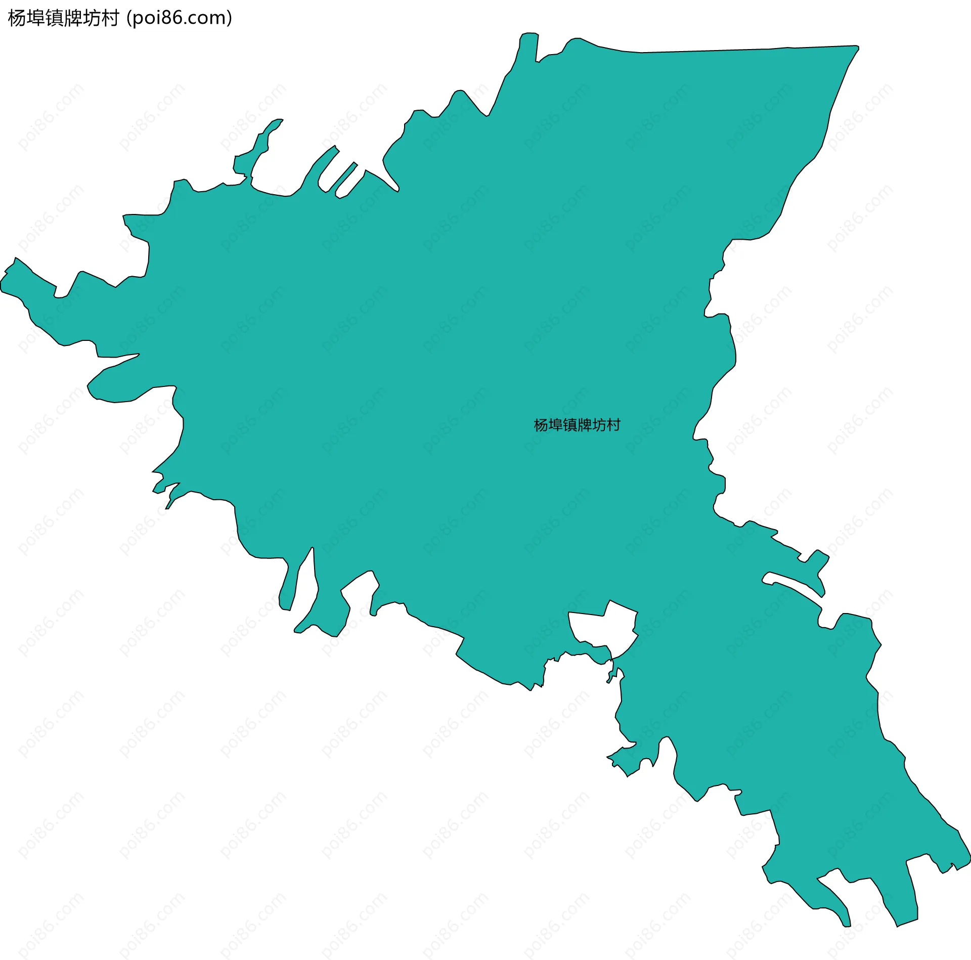 杨埠镇牌坊村边界地图