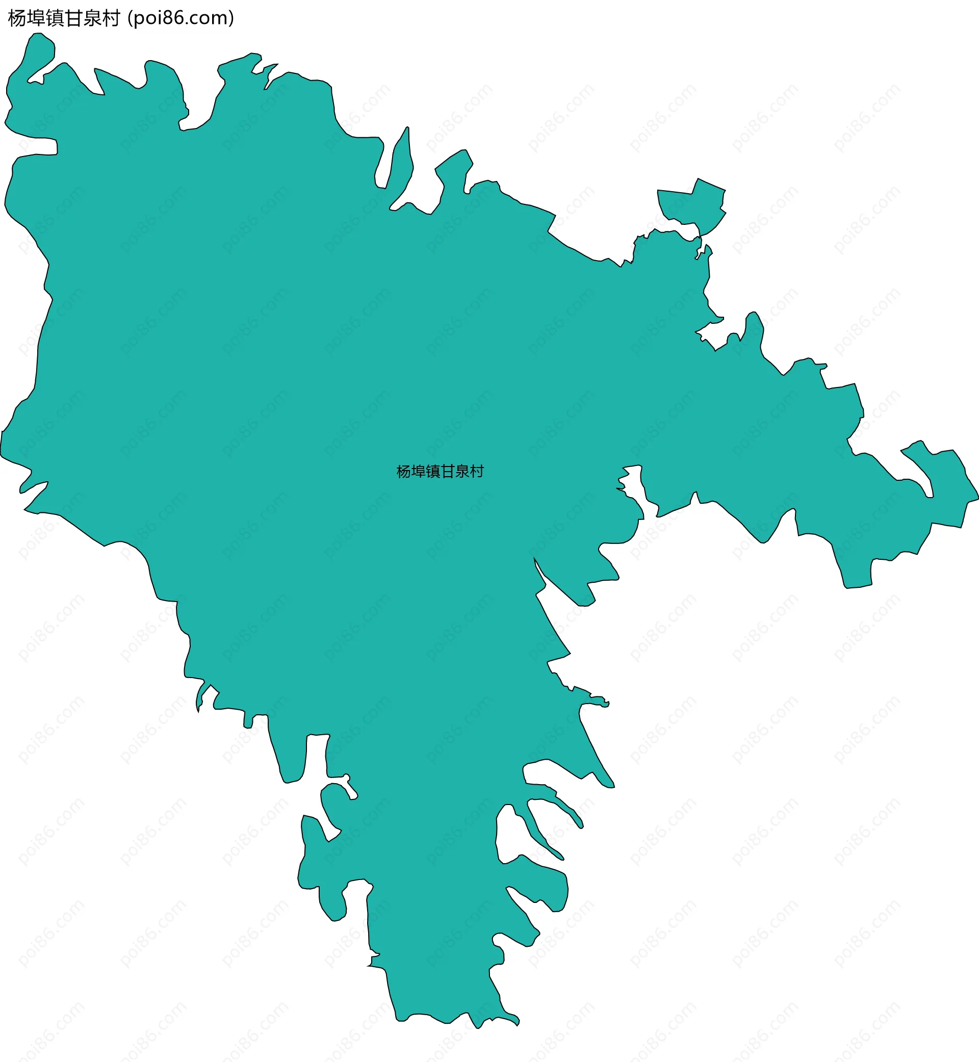 杨埠镇甘泉村边界地图