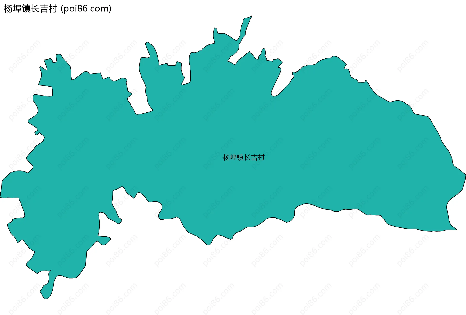 杨埠镇长吉村边界地图