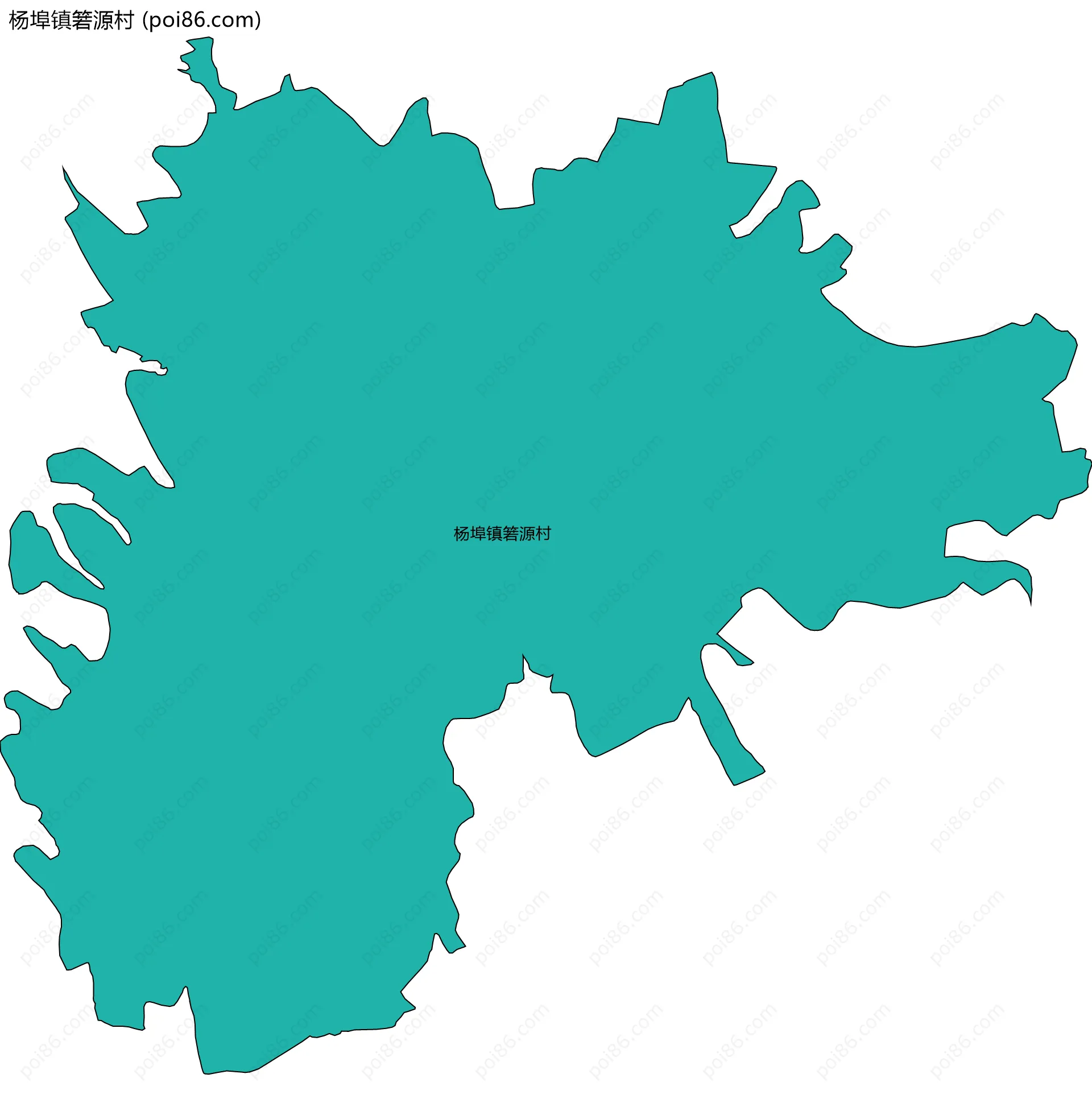 杨埠镇箬源村边界地图