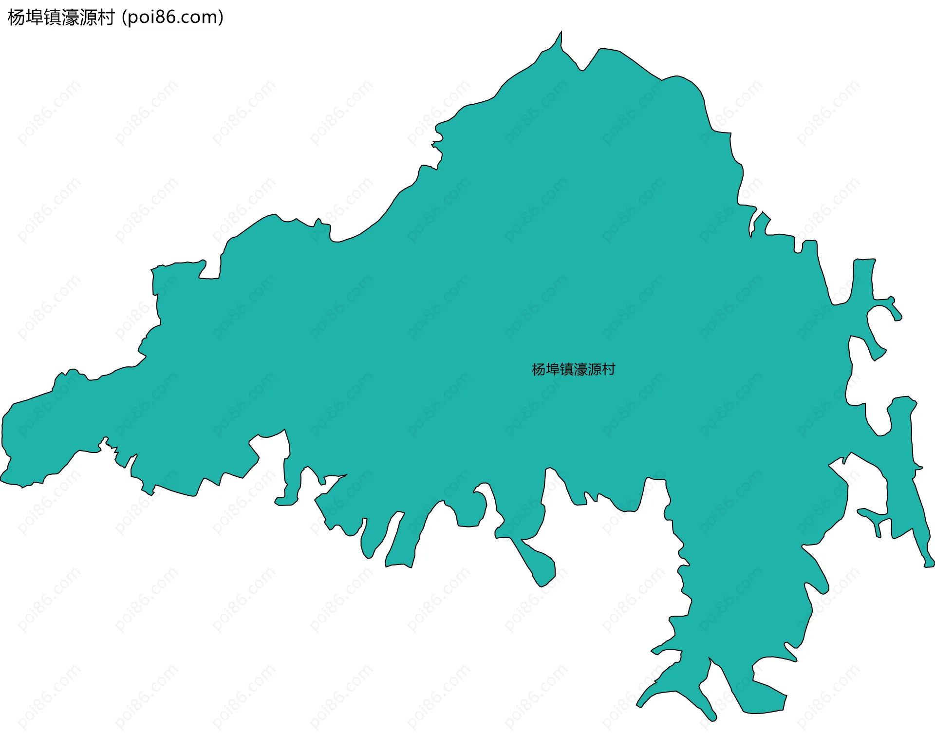 杨埠镇濠源村边界地图