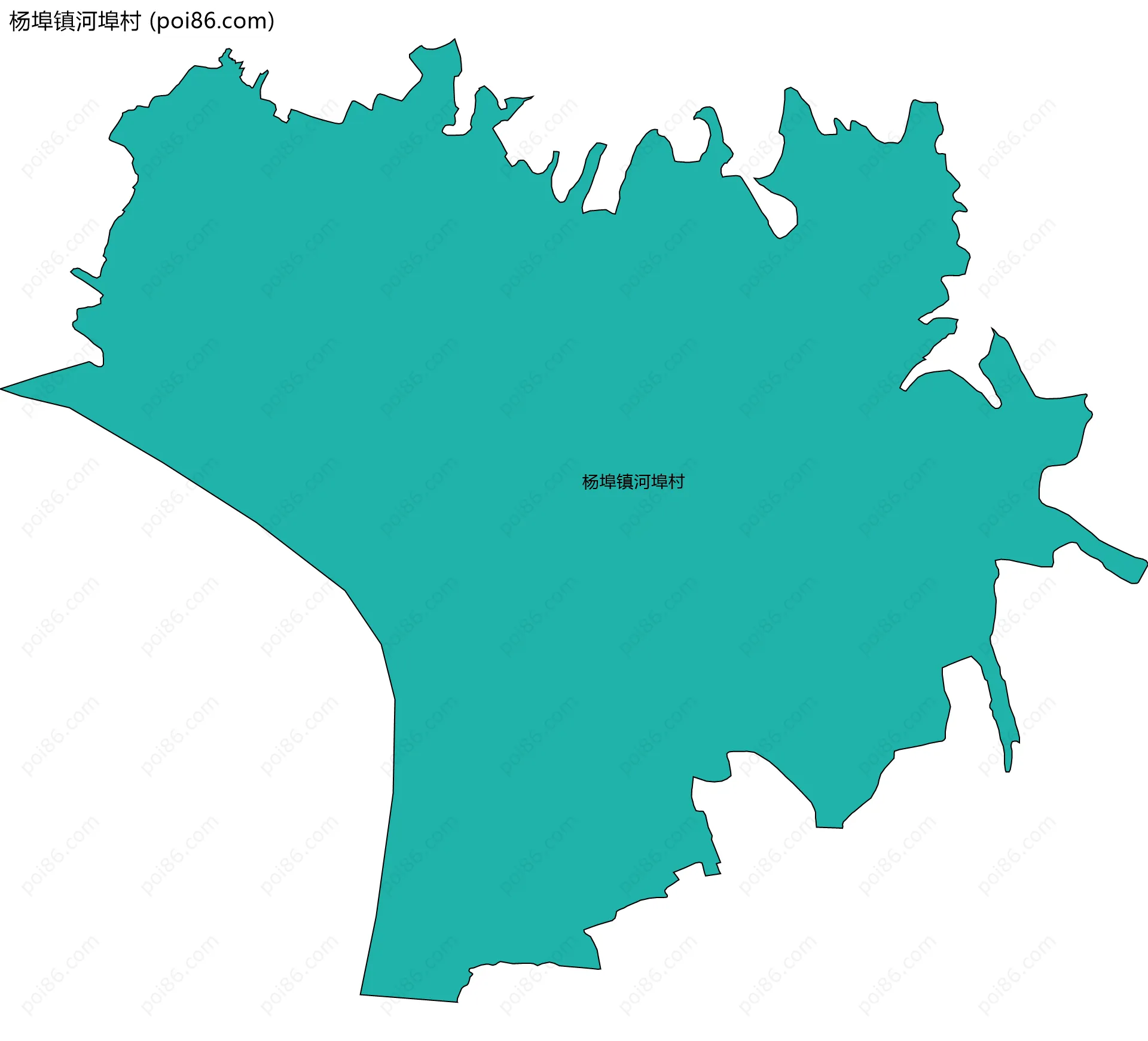 杨埠镇河埠村边界地图