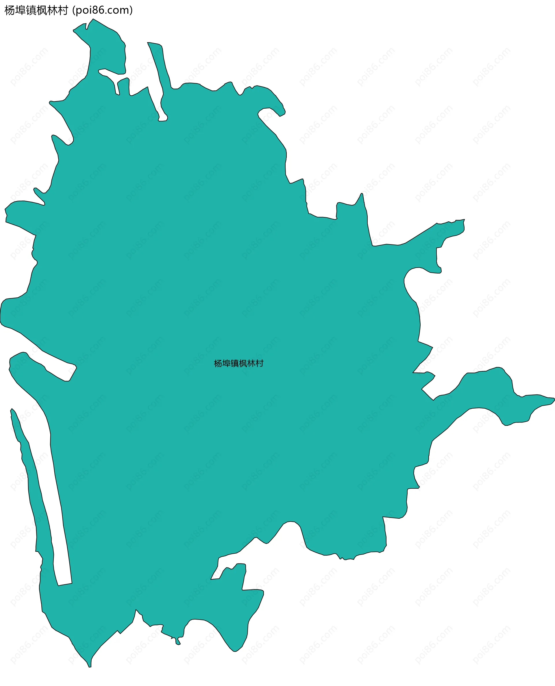 杨埠镇枫林村边界地图
