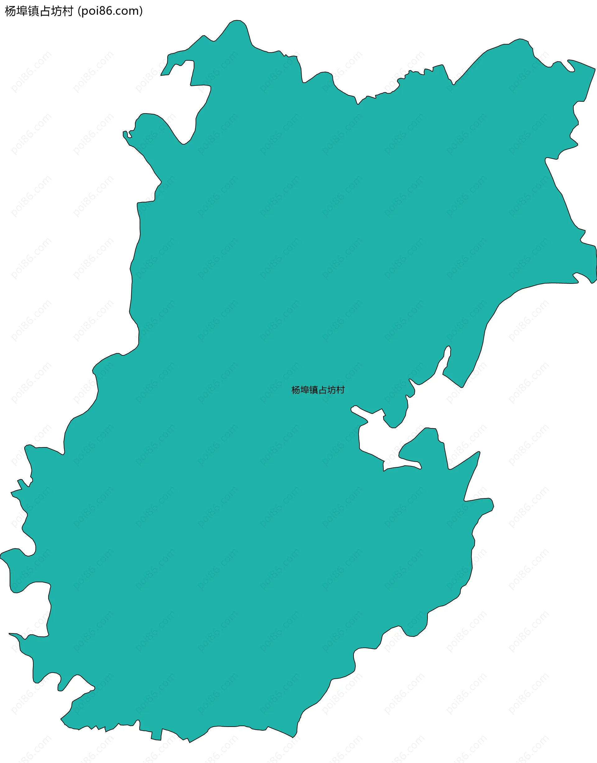 杨埠镇占坊村边界地图