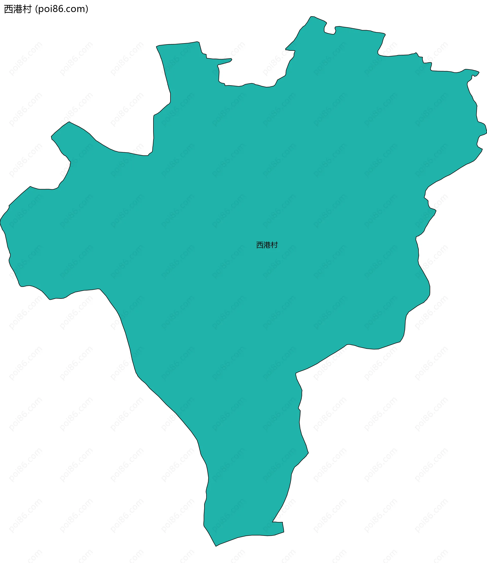 西港村边界地图