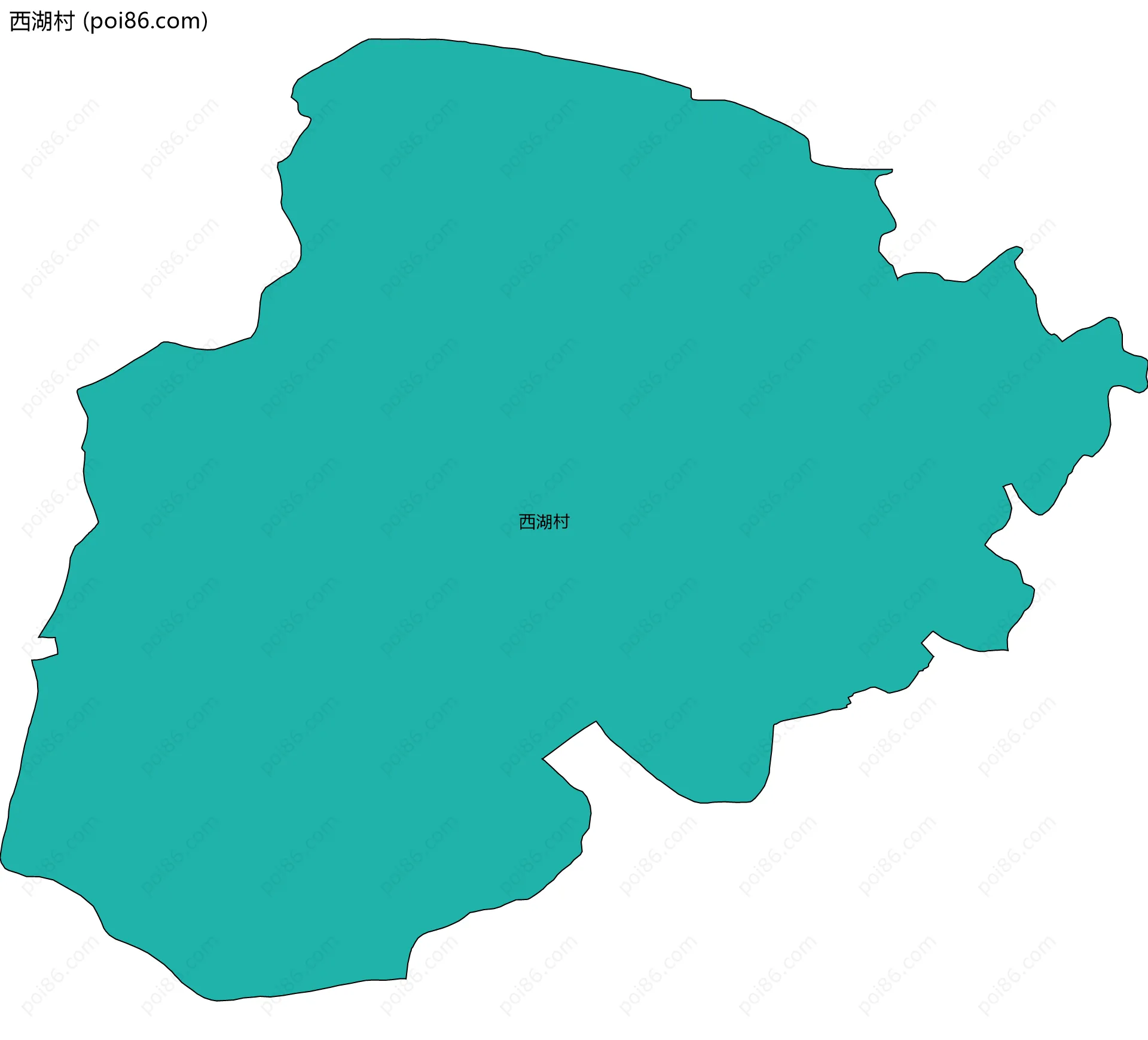 西湖村边界地图
