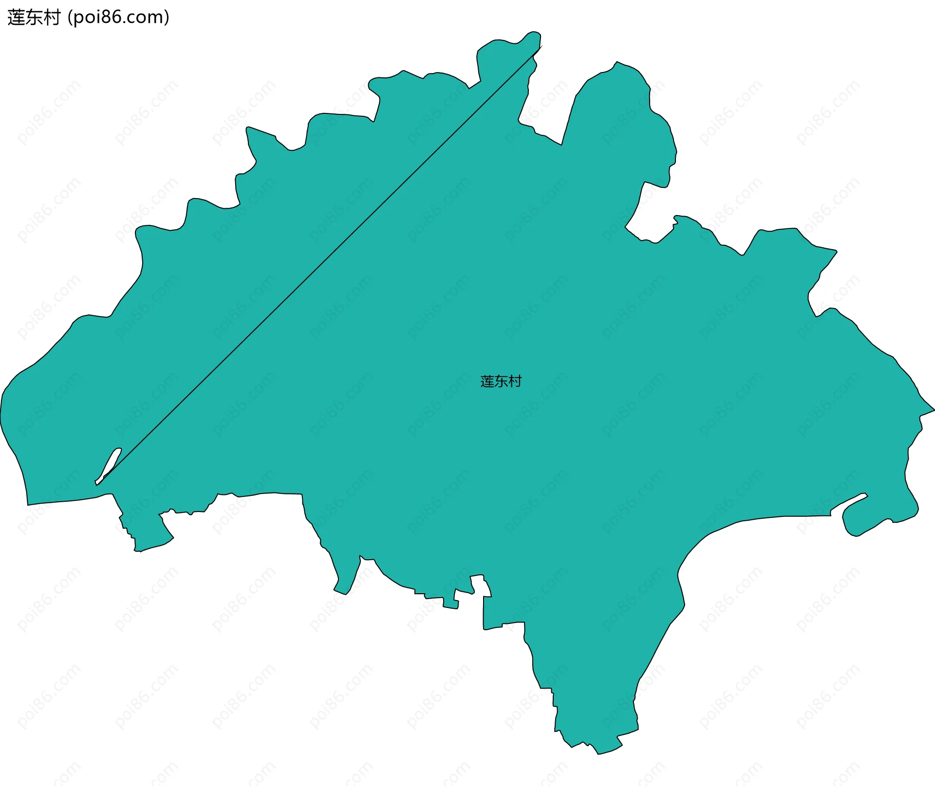莲东村边界地图