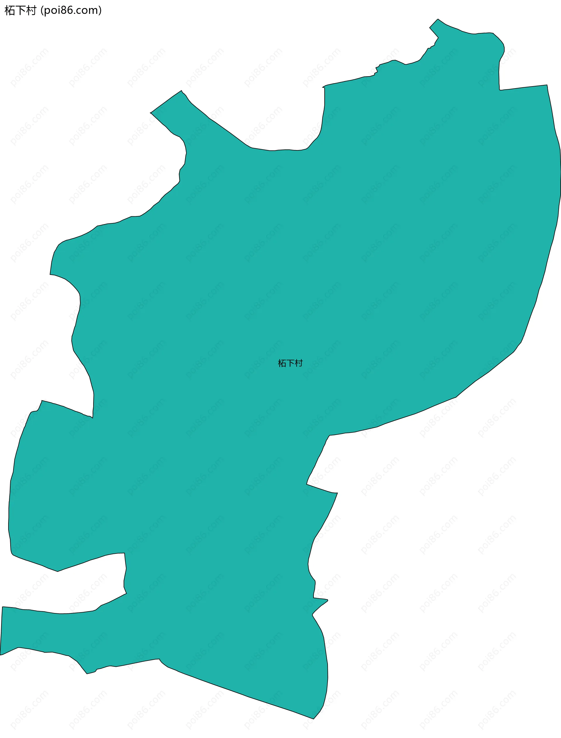 柘下村边界地图