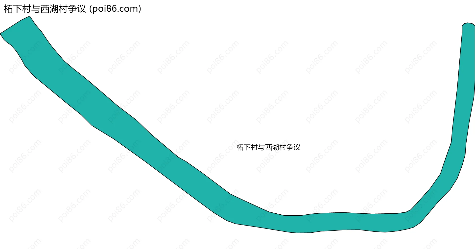 柘下村与西湖村争议边界地图