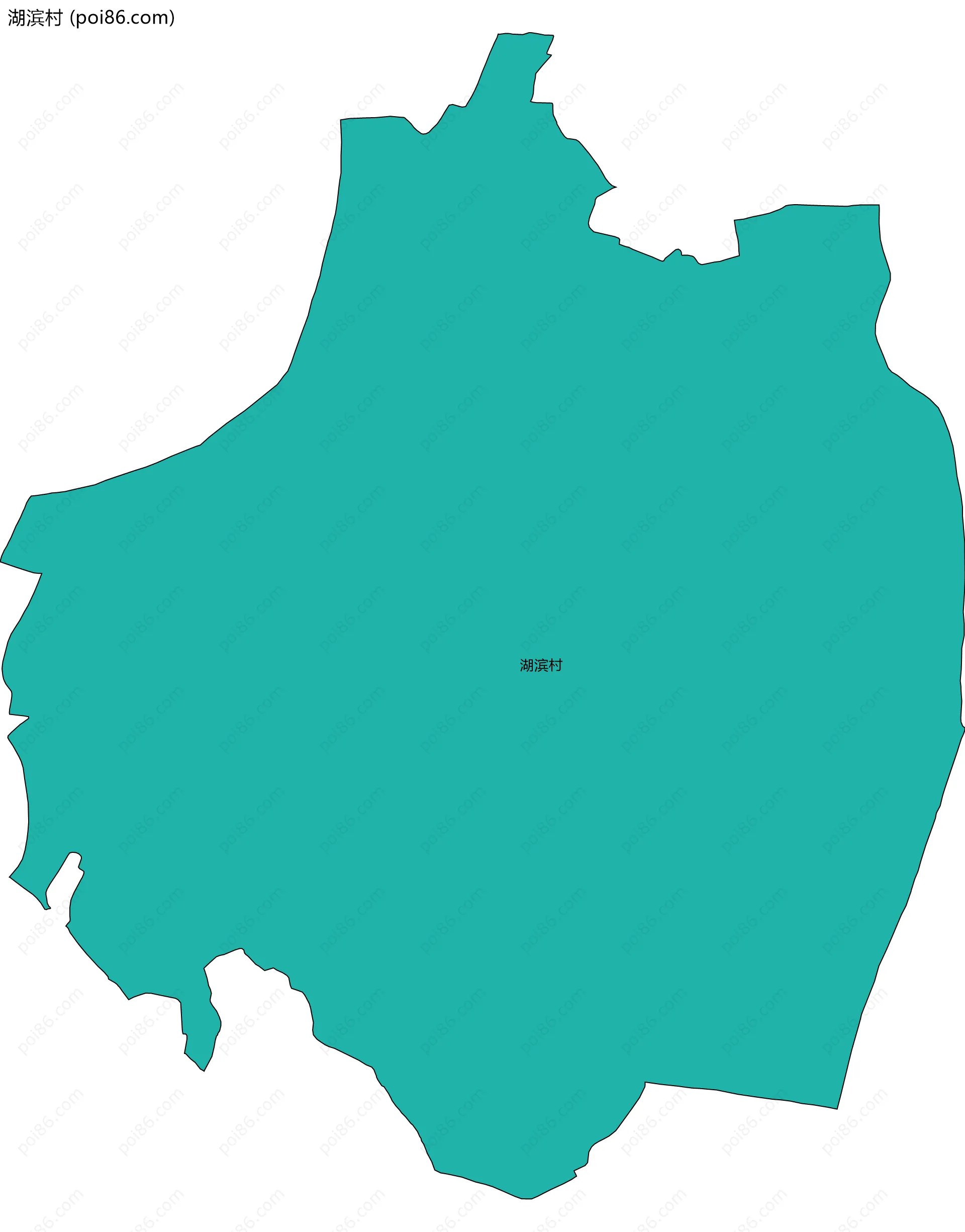 湖滨村边界地图