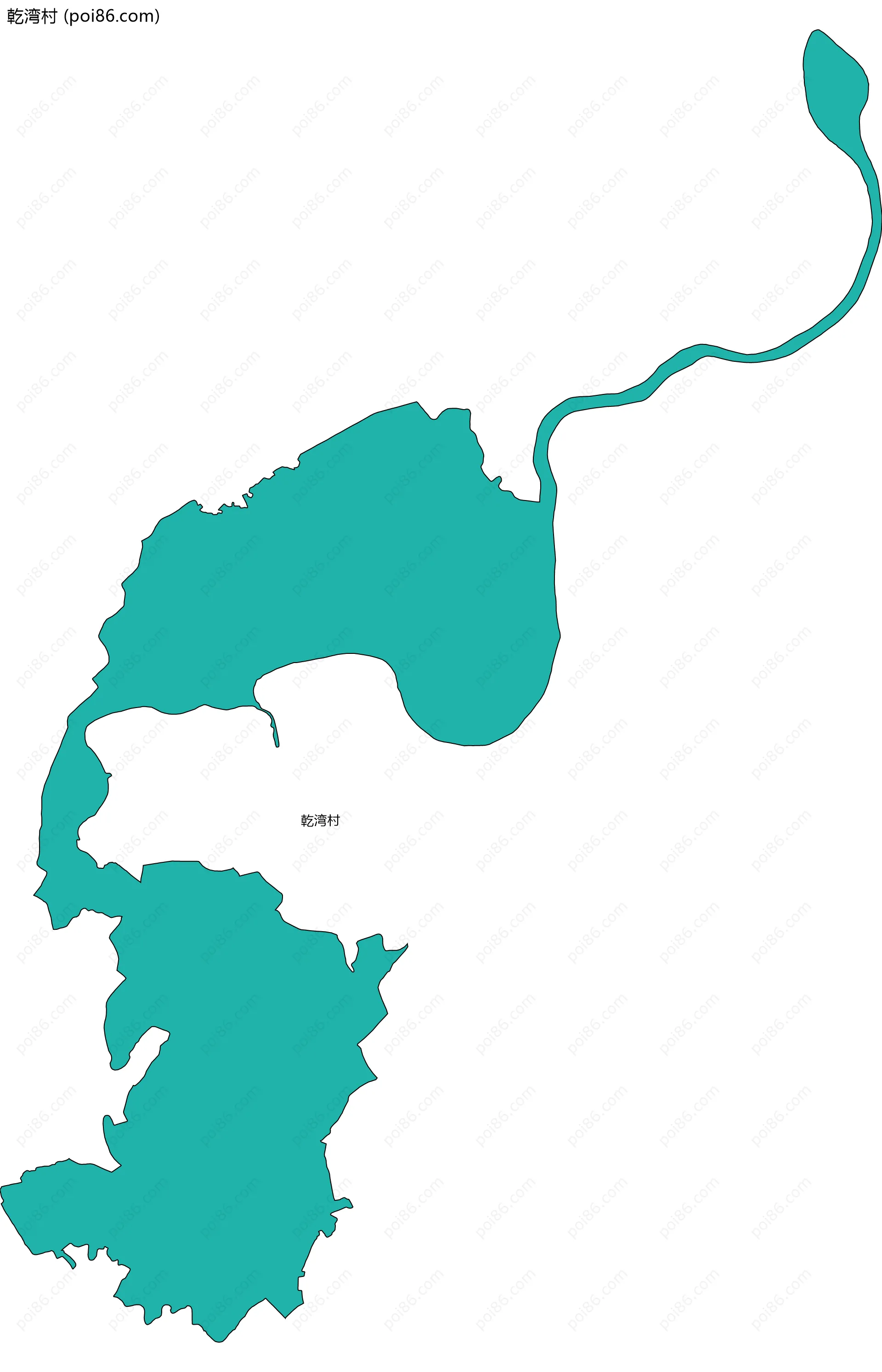 乾湾村边界地图