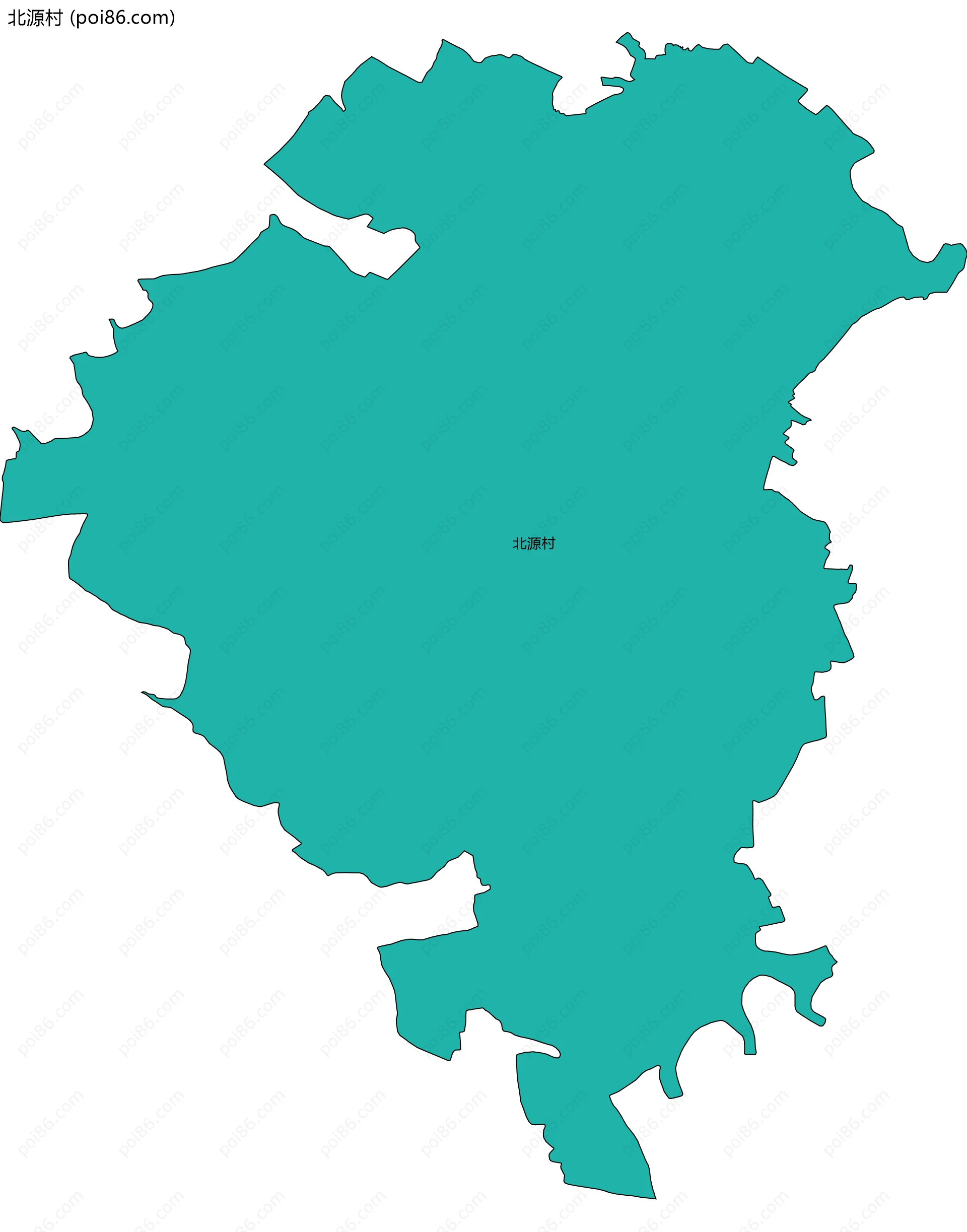 北源村边界地图