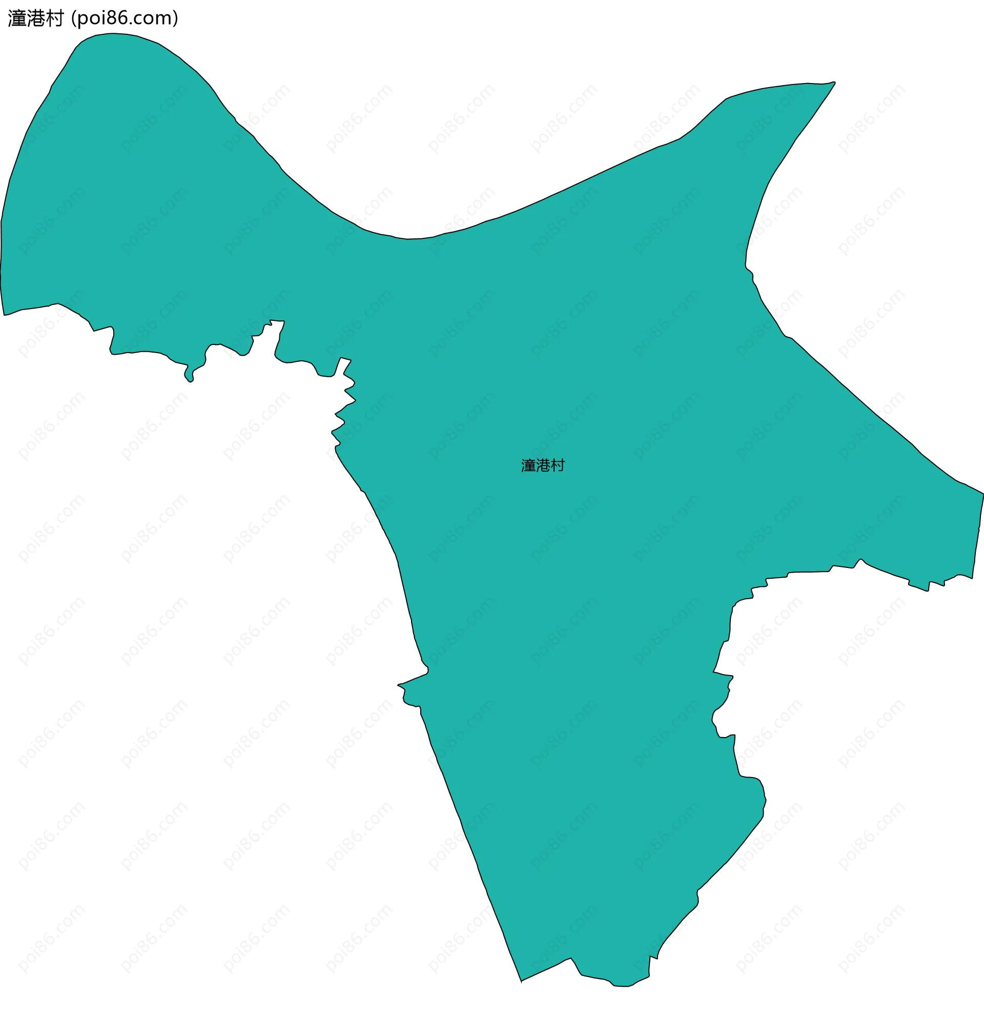 潼港村边界地图