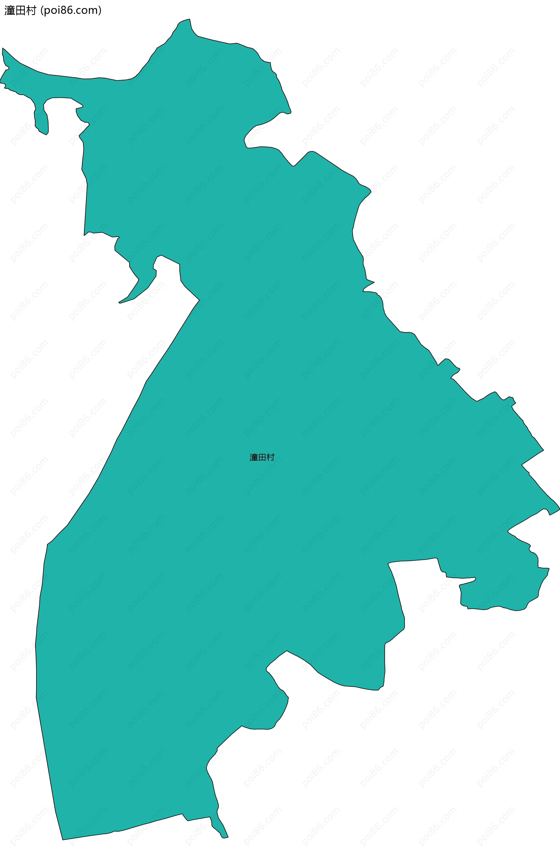 潼田村边界地图