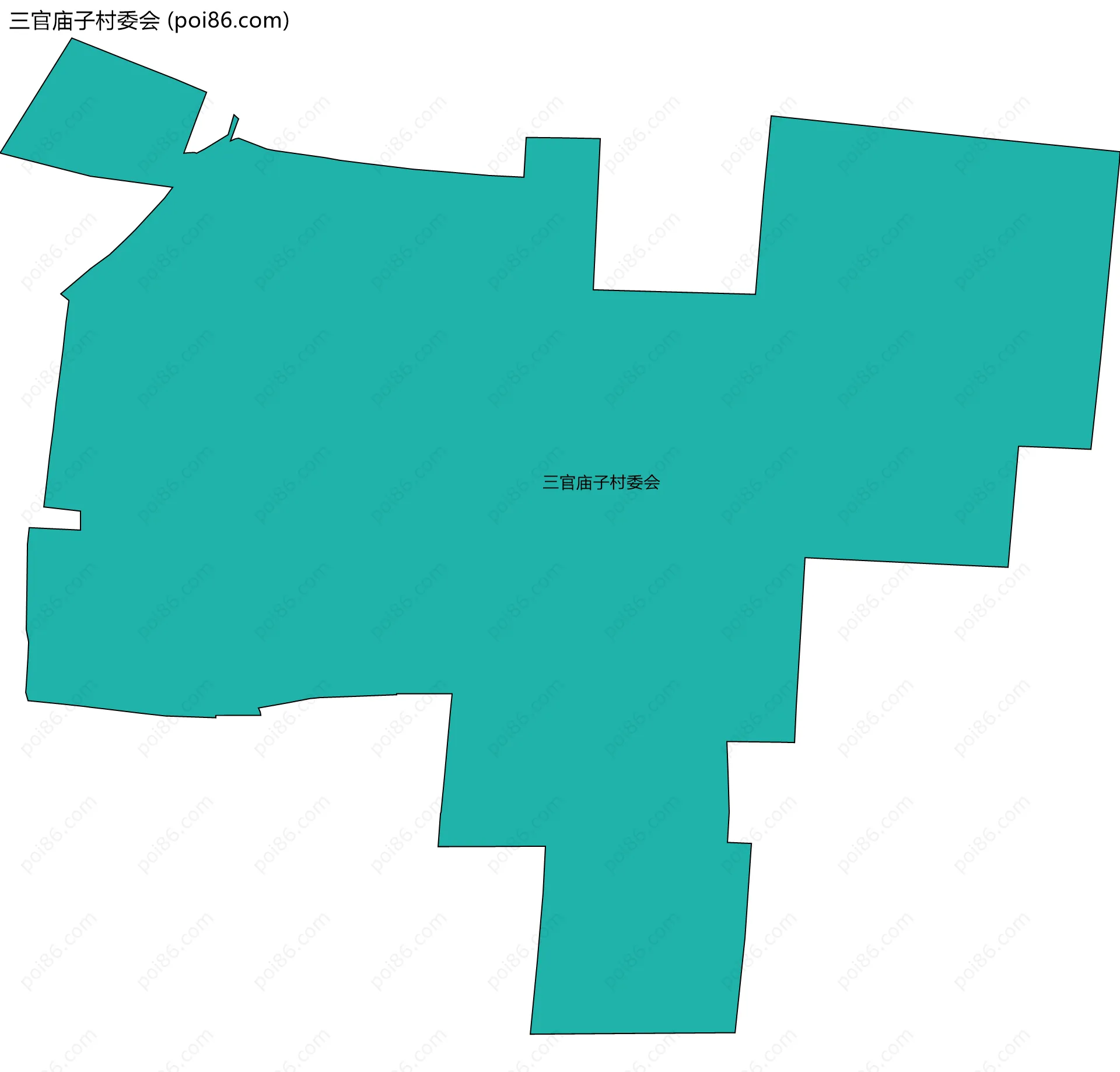 三官庙子村委会边界地图