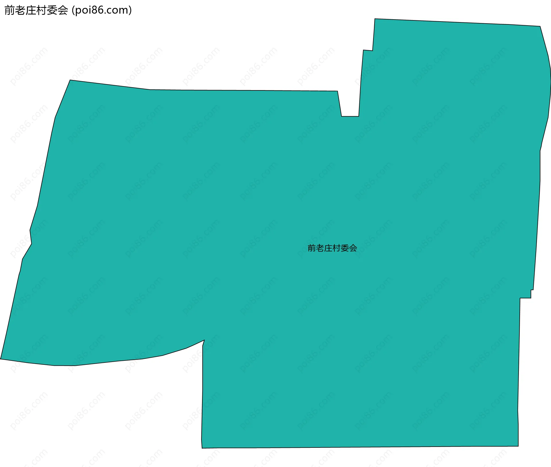 前老庄村委会边界地图