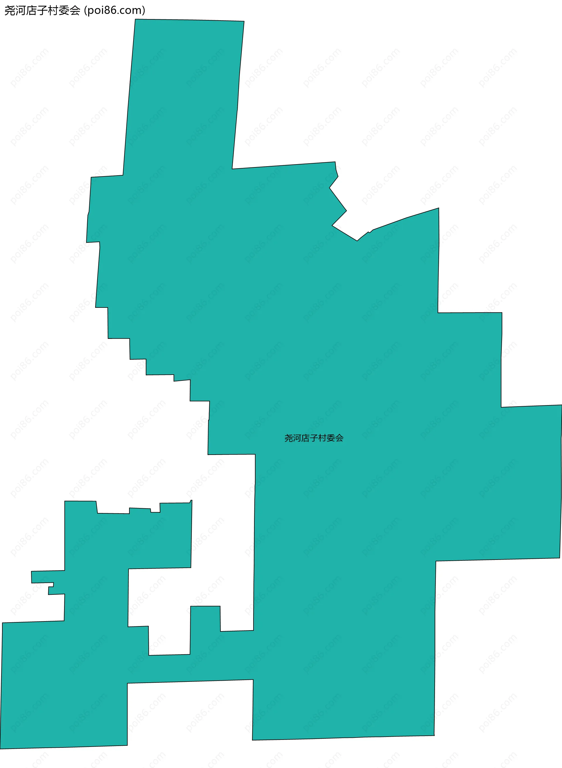 尧河店子村委会边界地图