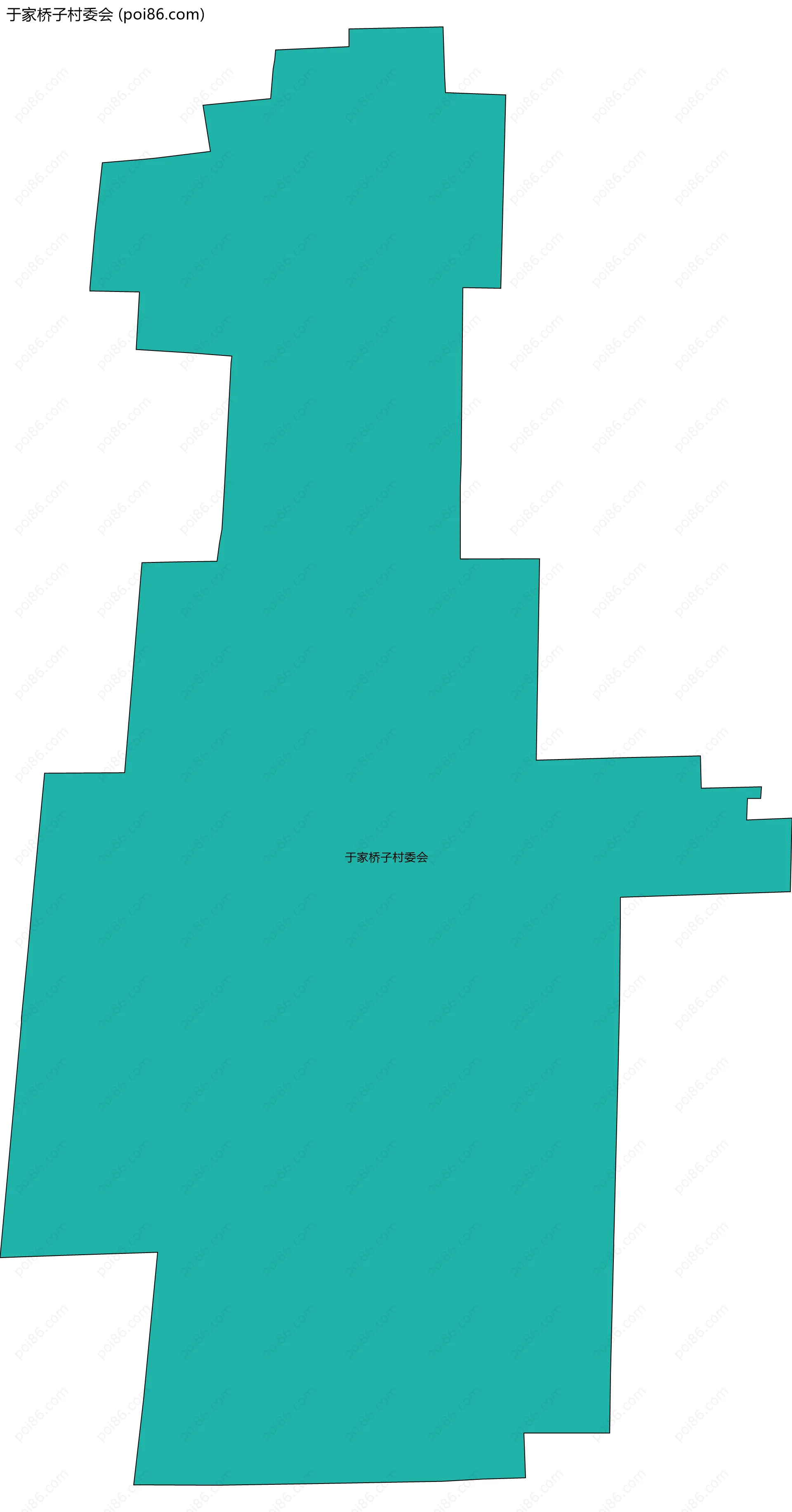 于家桥子村委会边界地图