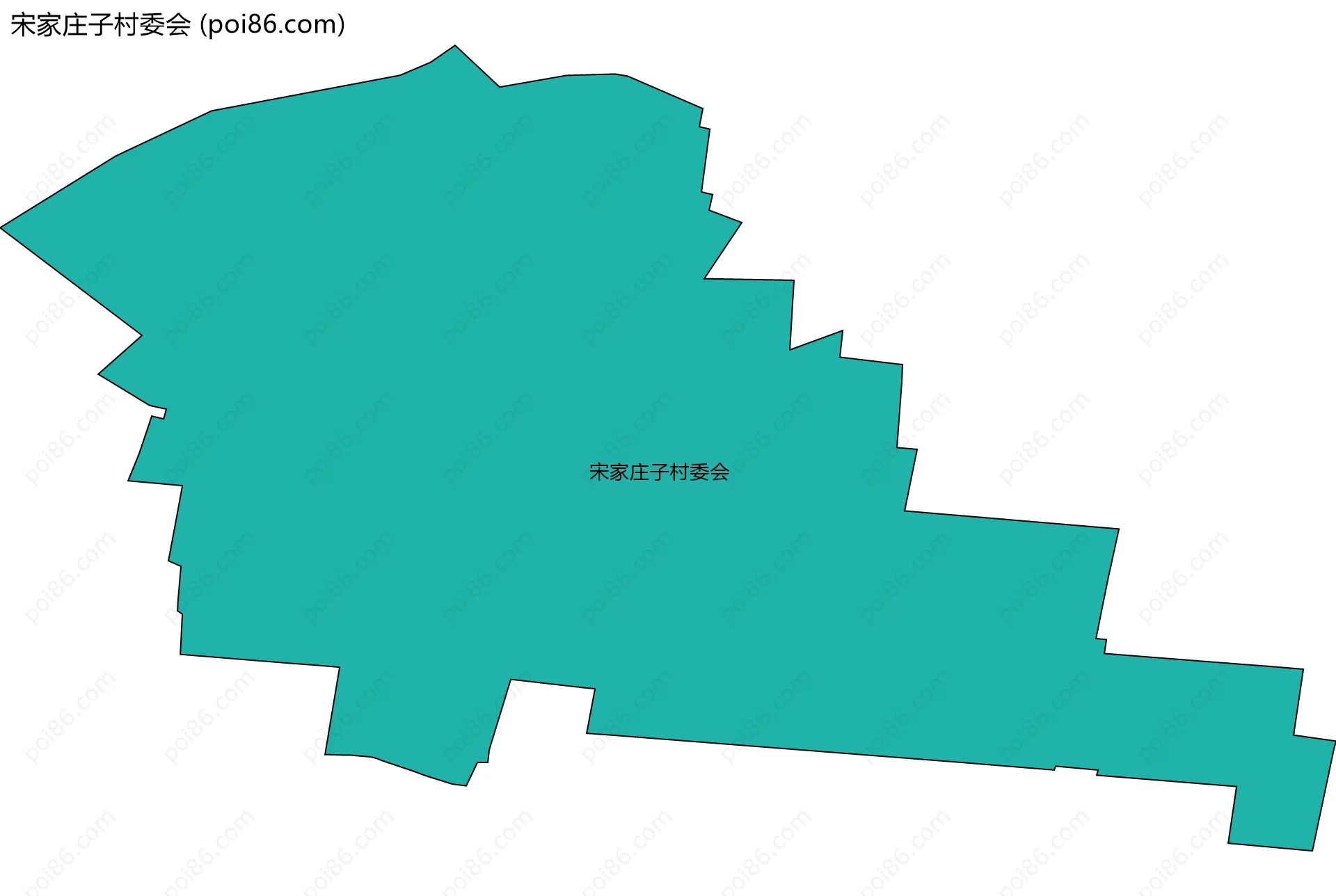 宋家庄子村委会边界地图