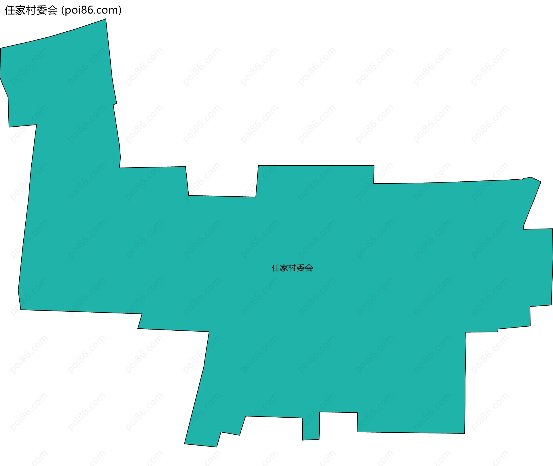 任家村委会边界地图
