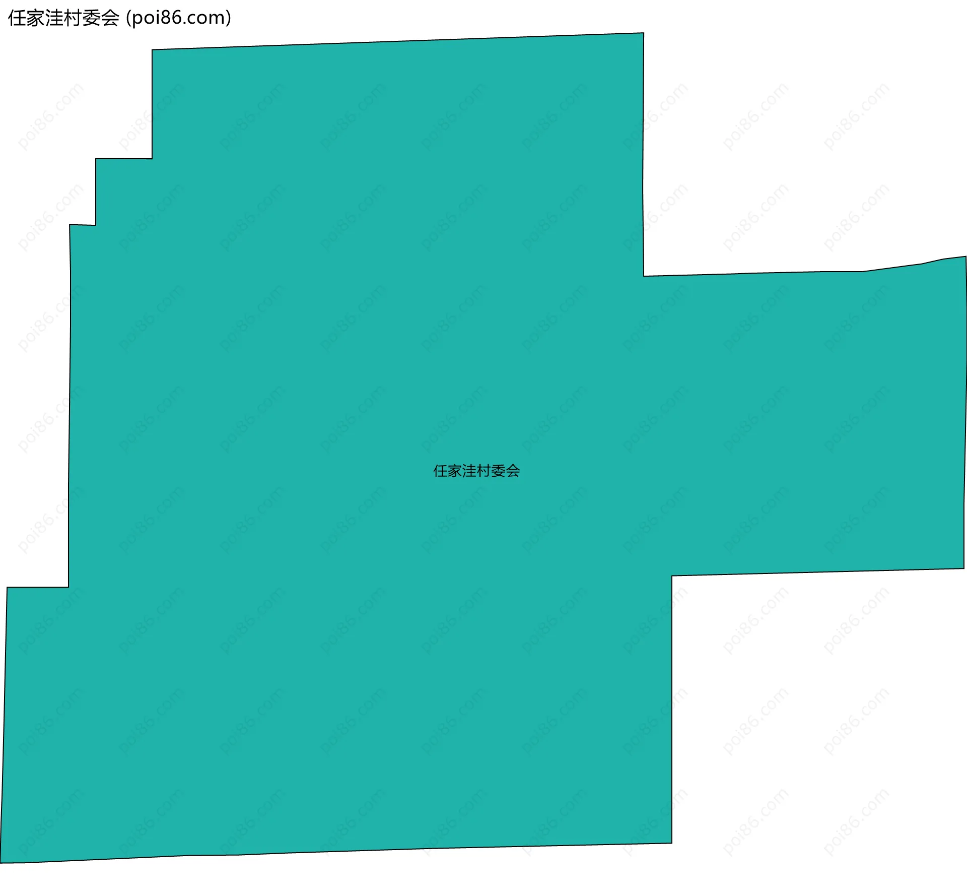 任家洼村委会边界地图