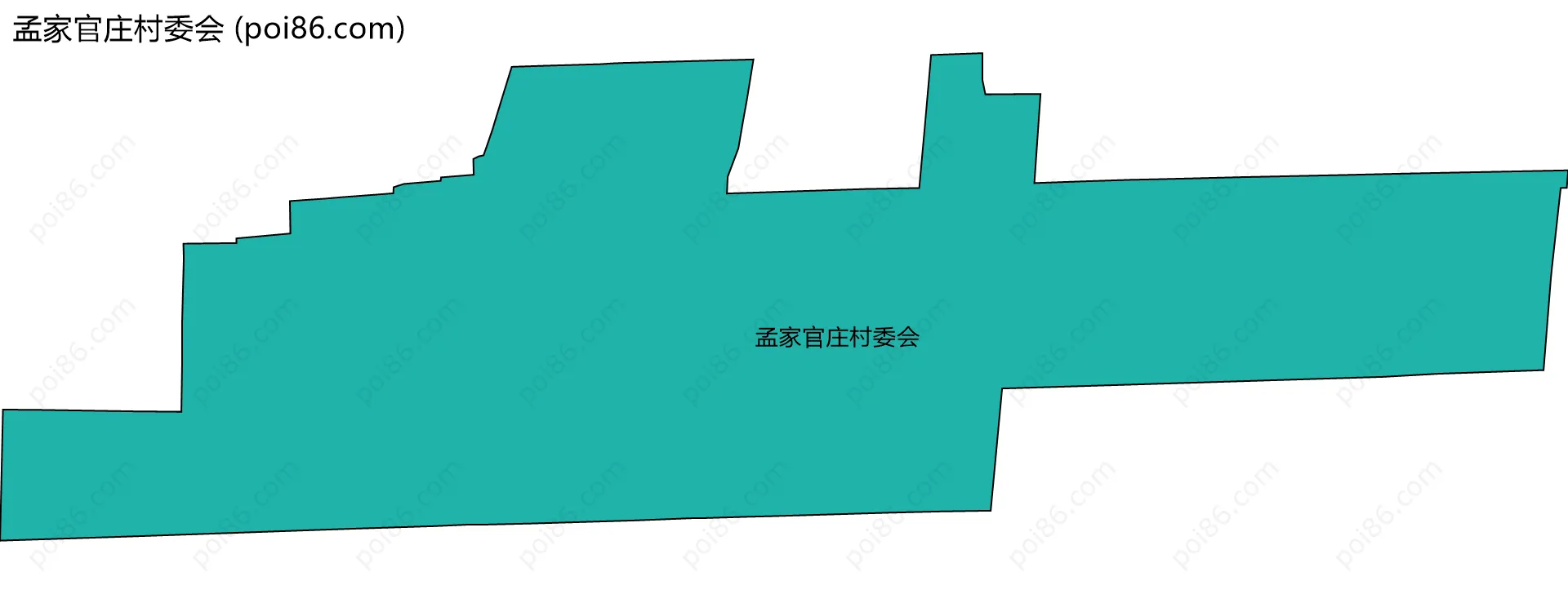 孟家官庄村委会边界地图