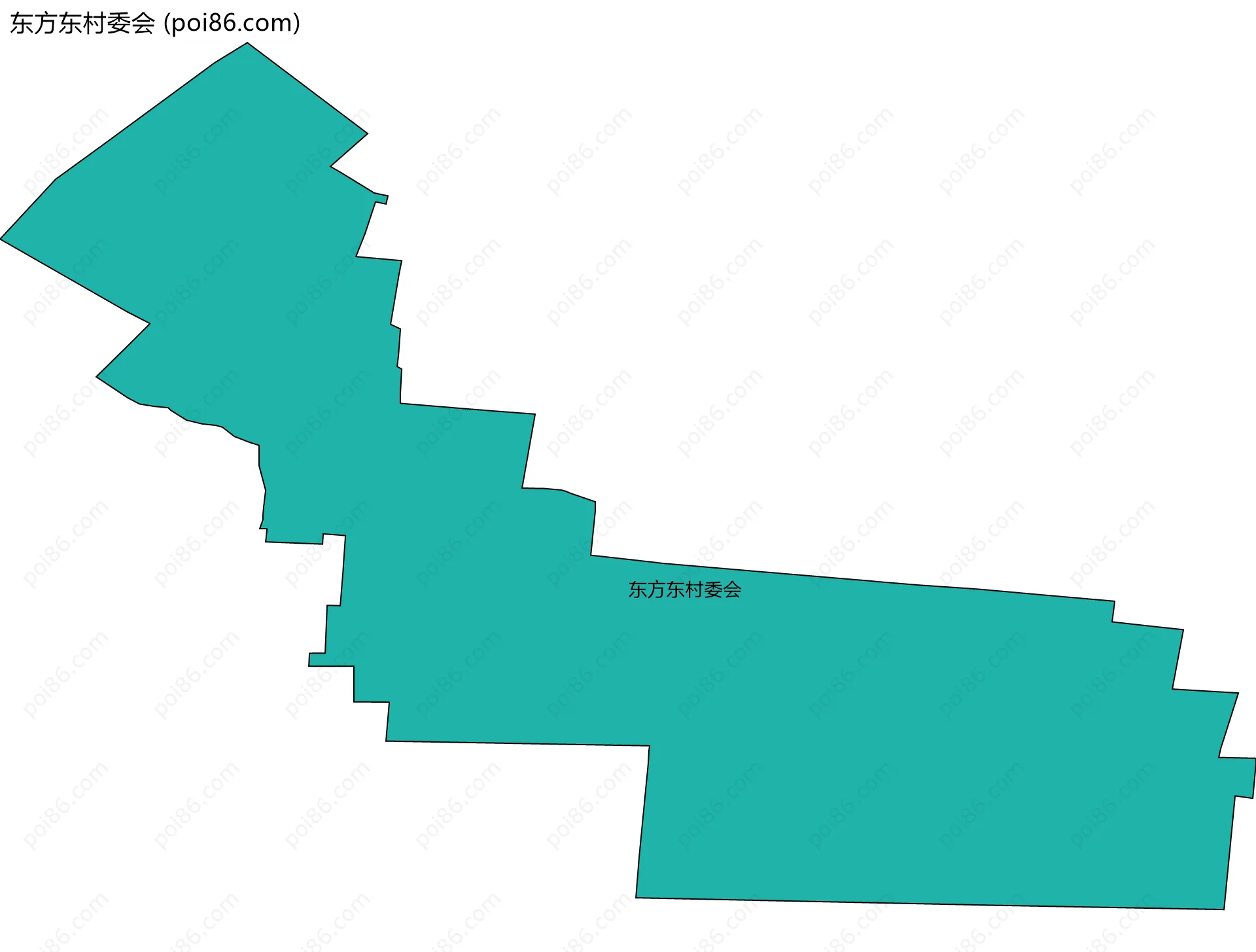 东方东村委会边界地图