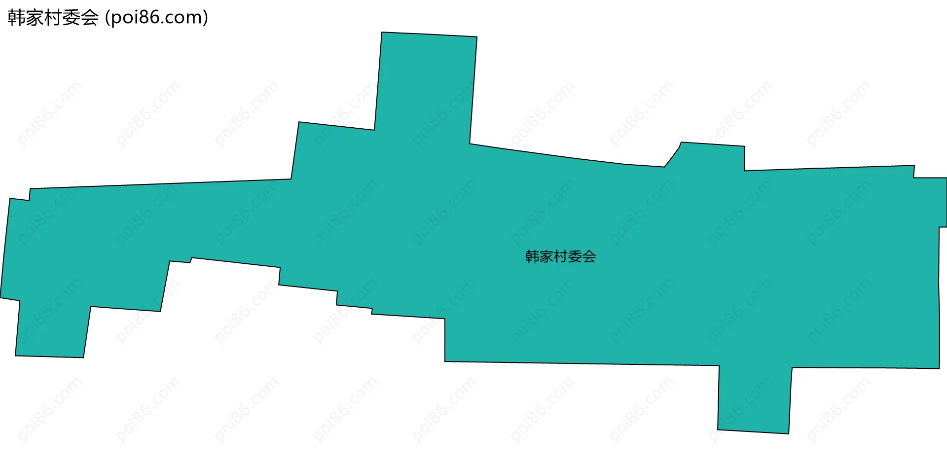 韩家村委会边界地图