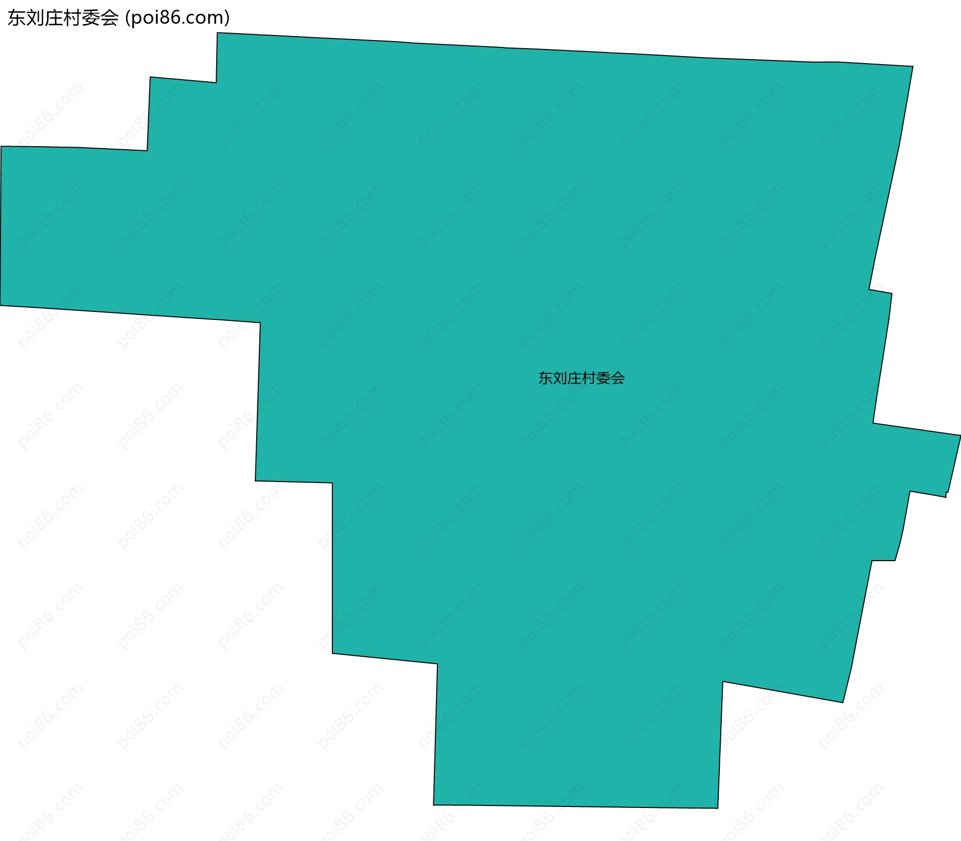 东刘庄村委会边界地图