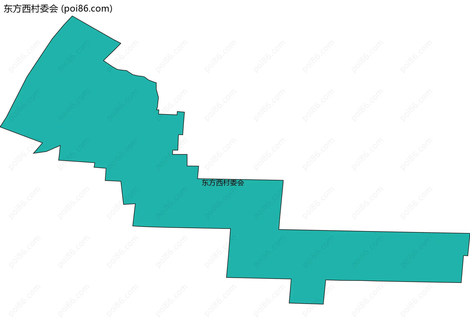 东方西村委会边界地图