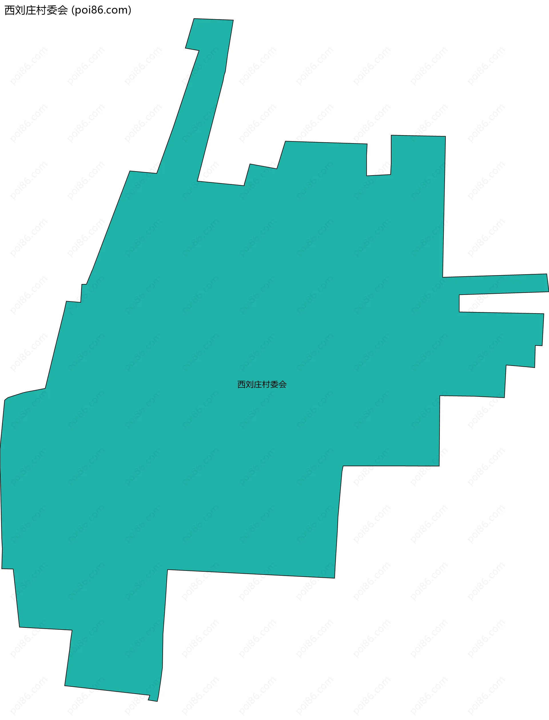 西刘庄村委会边界地图