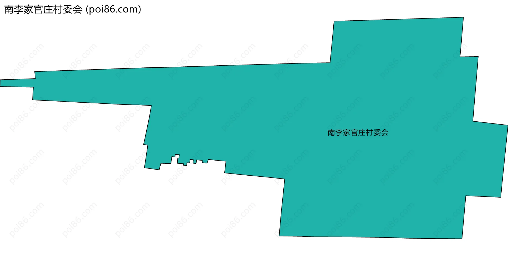 南李家官庄村委会边界地图